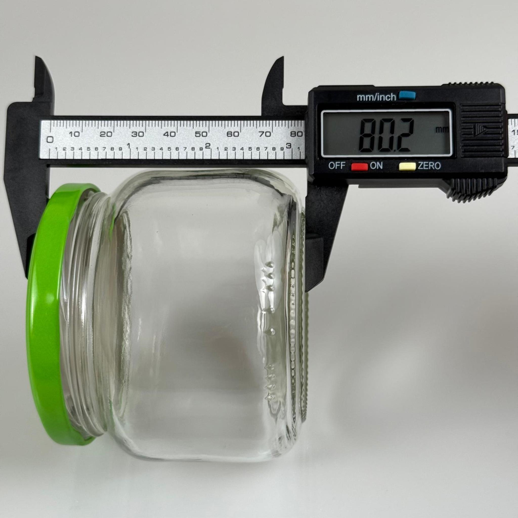 400 CC BASIK CAM KAVANOZ - AÇIK YEŞİL METAL KAPAKLI - 400 ML CAM KAVANOZ - KESTANE ŞEKERİ KAVANOZU
