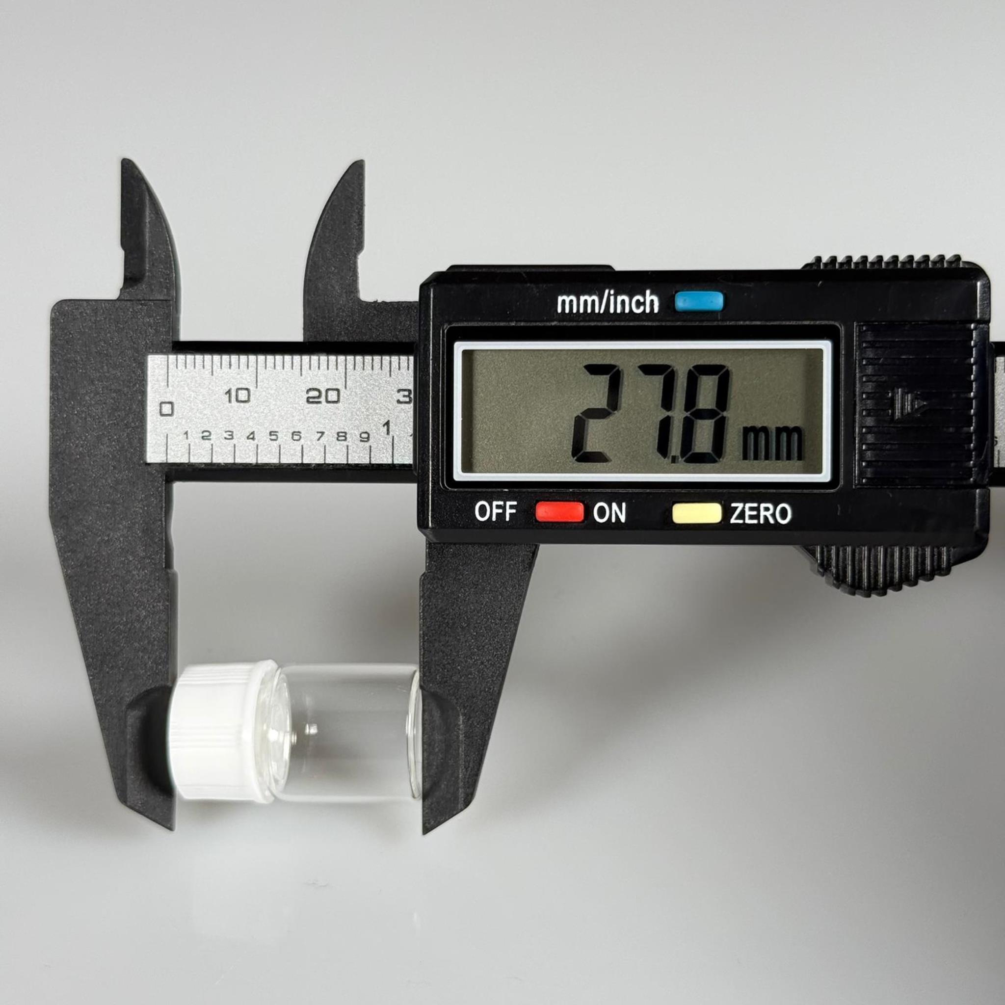 2 CC ŞEFFAF İNCE CAM ŞİŞE - BEYAZ KAPAKLI + İÇTEN DAMLALIKLI - 2 ML CAM ŞİŞE