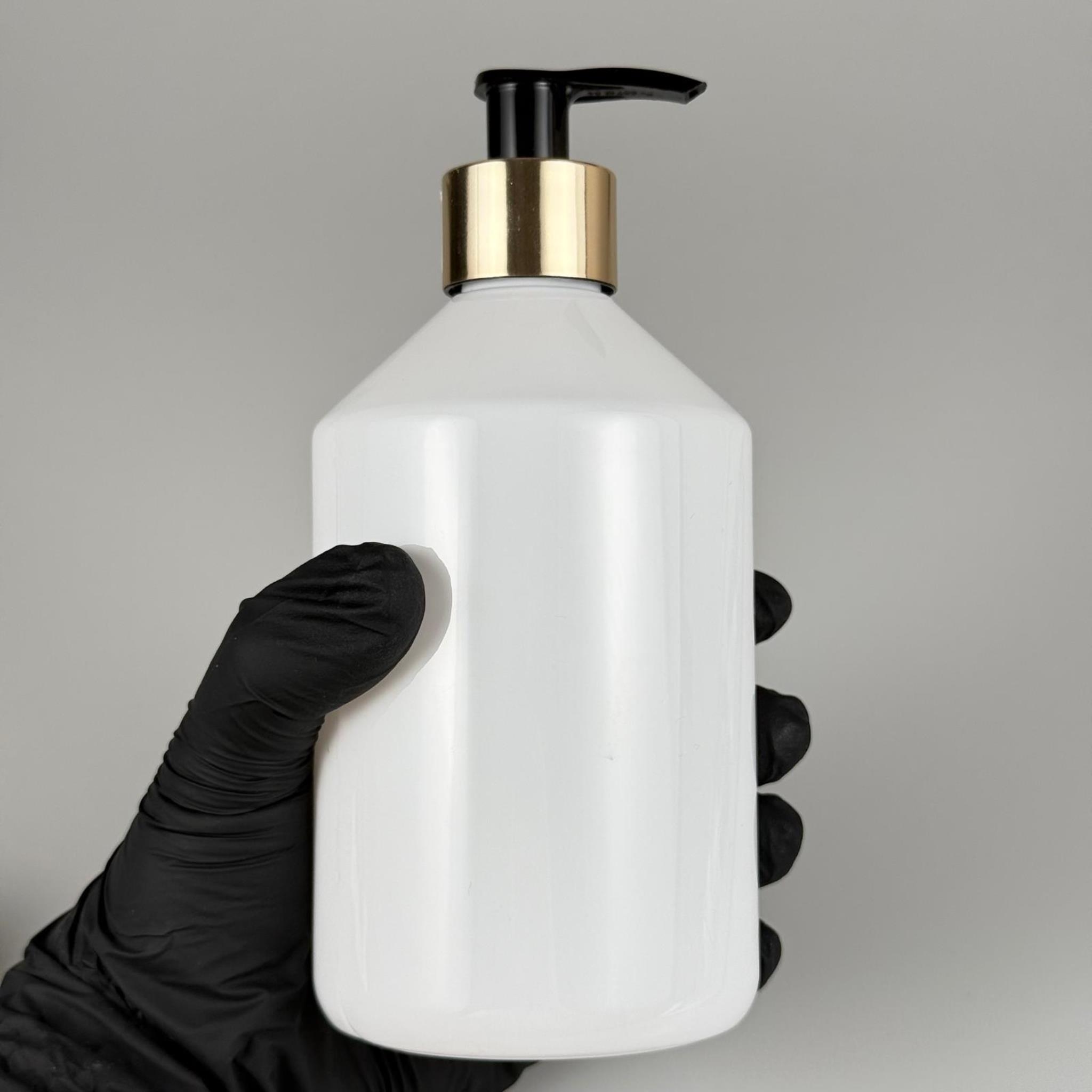 500 CC BEYAZ PET ŞİŞE - 500 ML BEYAZ PLASTİK ŞİŞE GOLD POMPALI - SIVI SABUN POMPALI PLASTİK ŞİŞE