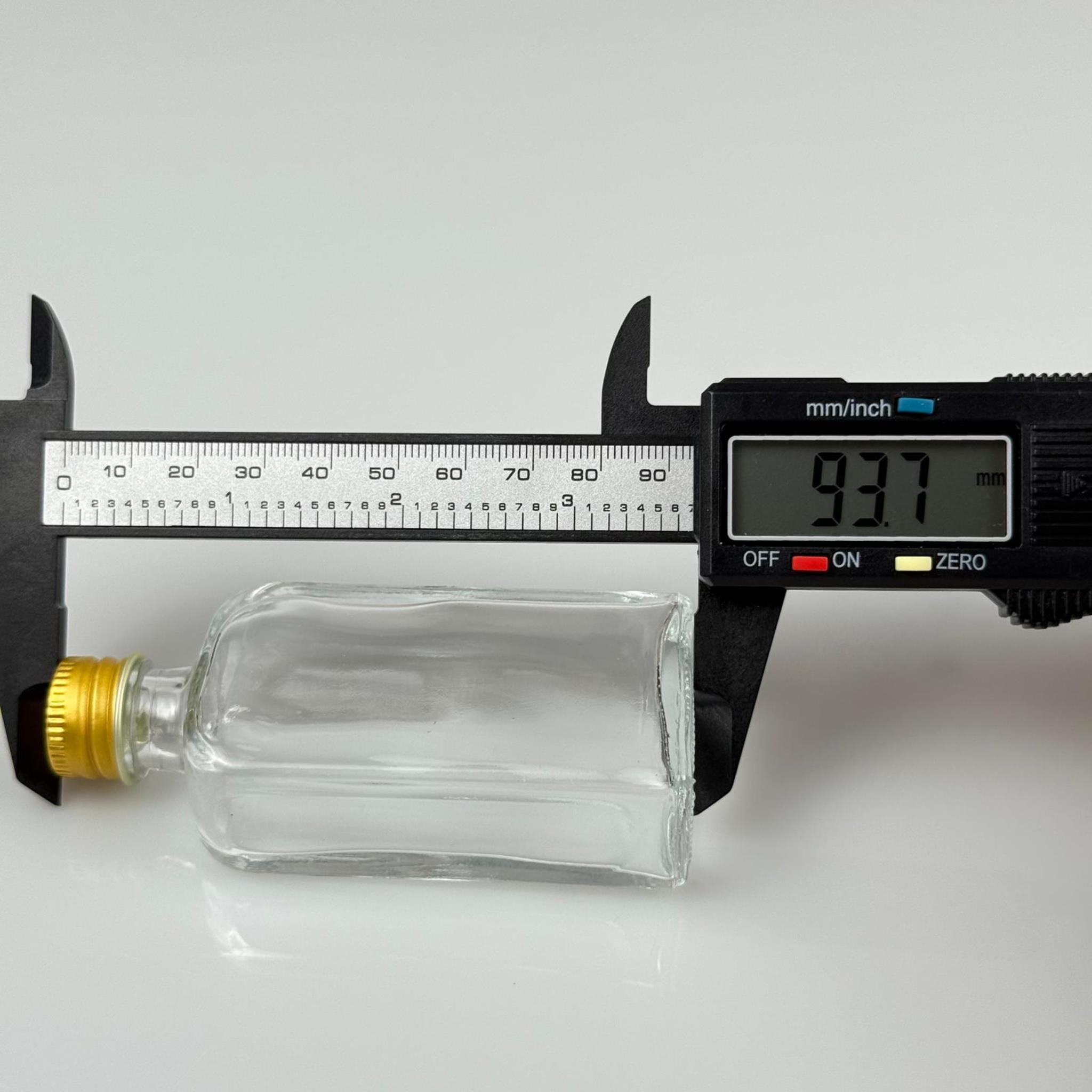 40 CC YASSI DİKDÖRTGEN CAM ŞİŞE - GOLD METAL KAPAKLI - 40 ML PRESTİJLİ ŞİŞE