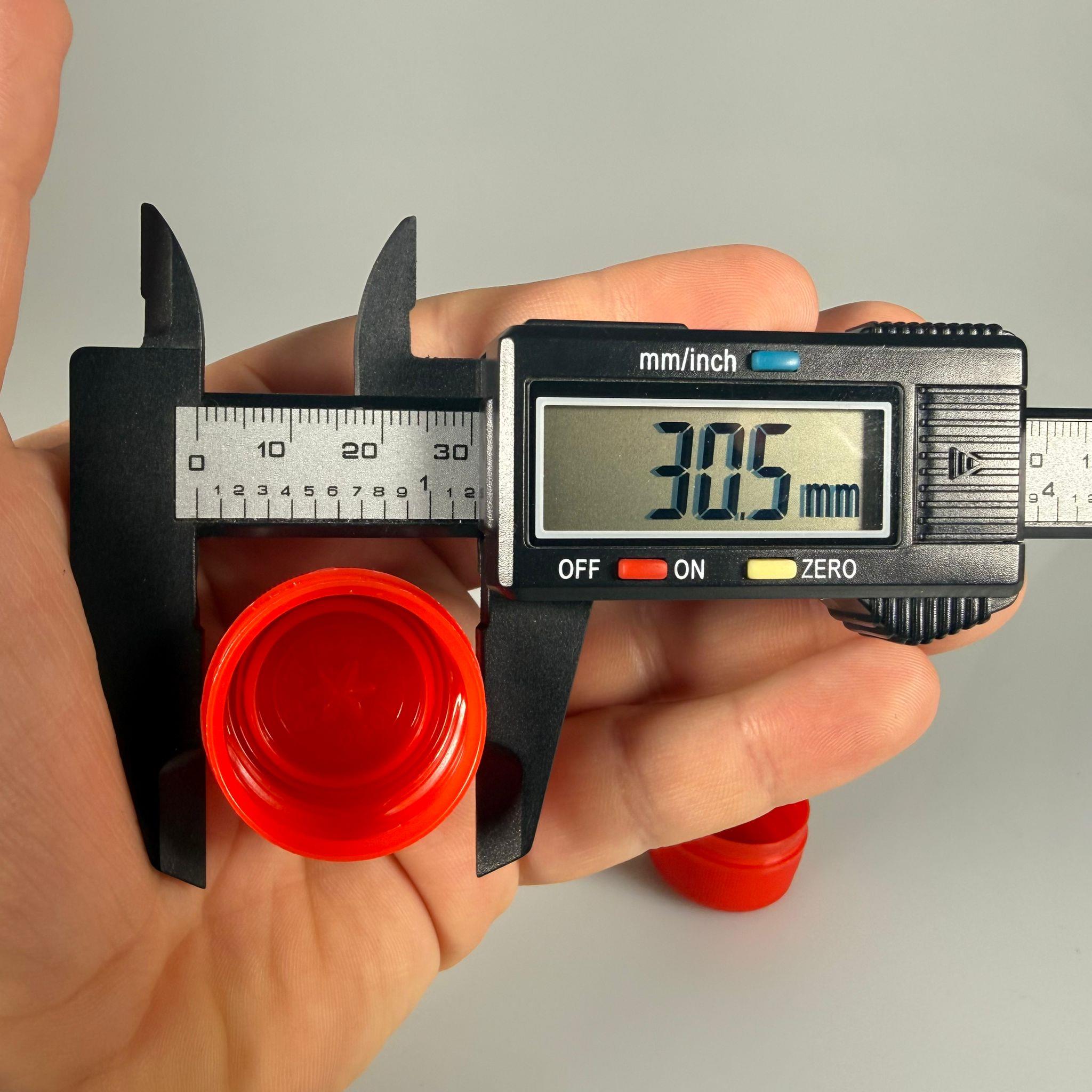 28 MM MEŞRUBAT KAPAĞI KIRMIZI - PCO UZUN KİLİTLİ - KOLA VE MEŞRUBAT ŞİŞELERİ İÇİN PLASTİK KAPAK - DS28 bericap kapak