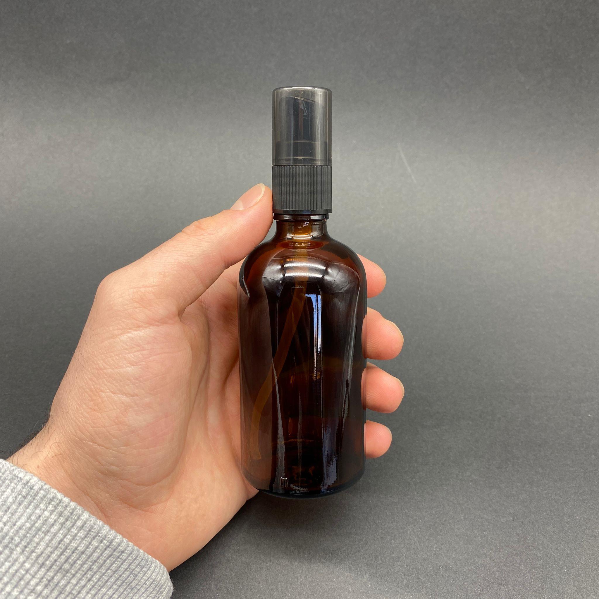 100 CC AMBER CAM ŞİŞE SİYAH LOSYON POMPALI TAKIM - 100 ML LOSYON ŞİŞESİ