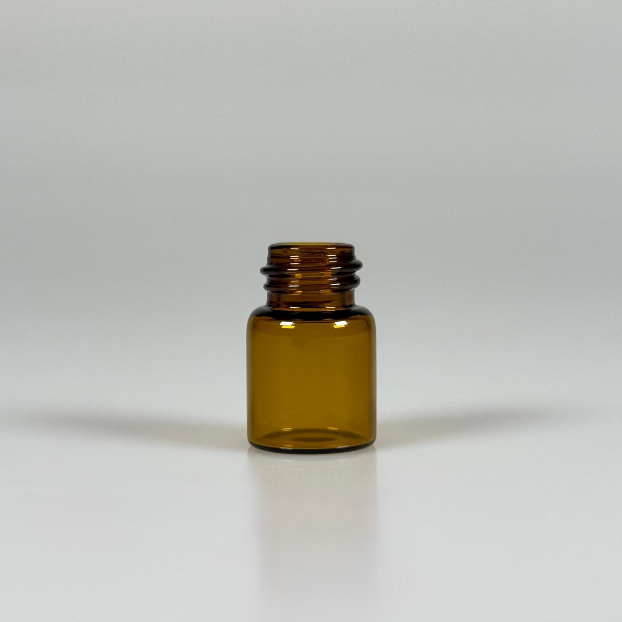 2 CC AMBER CAM ŞİŞE - 14 MM VİDALI AĞIZ - KAPAKSIZ 2 ML CAM ŞİŞE