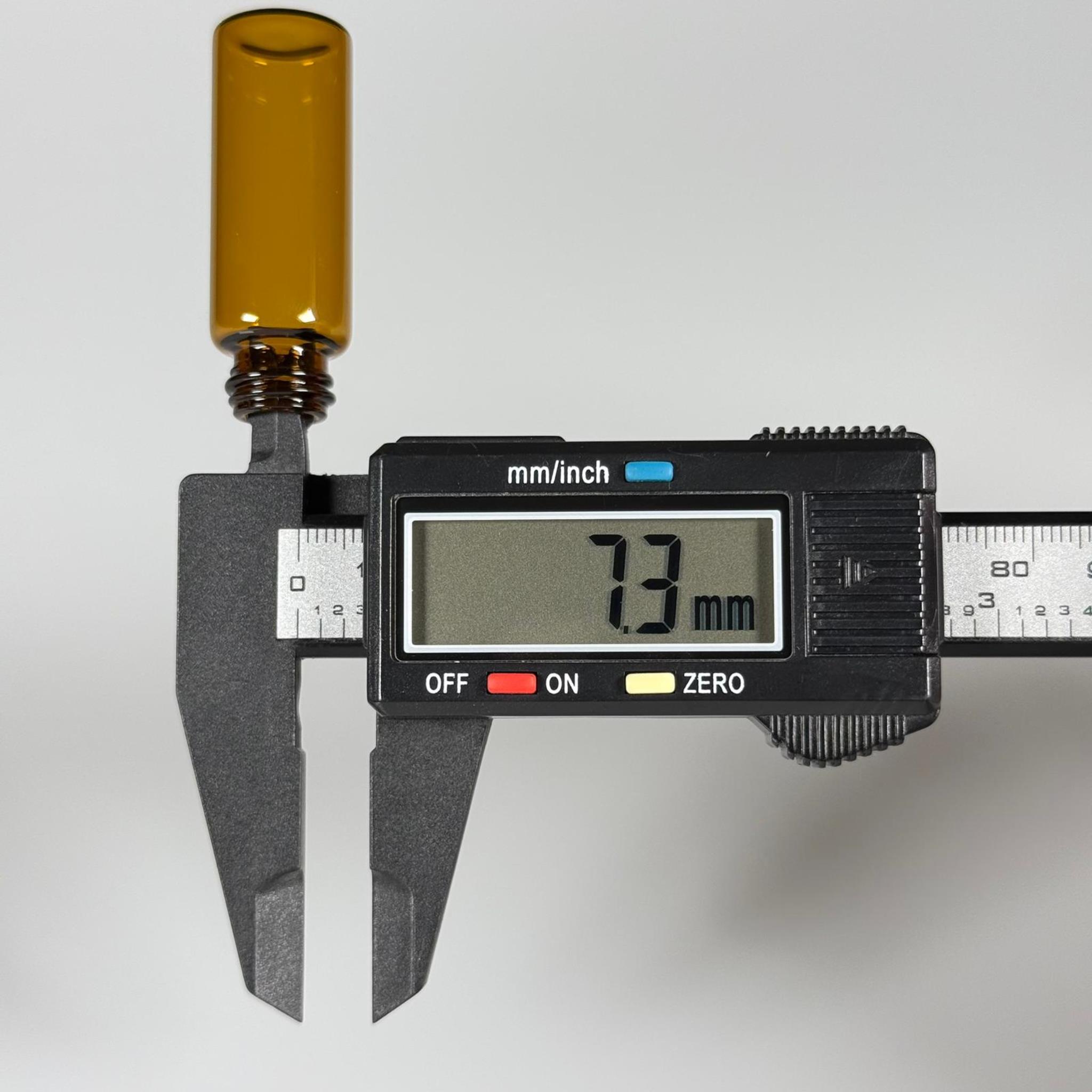 5 CC AMBER CAM ŞİŞE - 14 MM VİDALI AĞIZ - KAPAKSIZ 5 ML CAM ŞİŞE