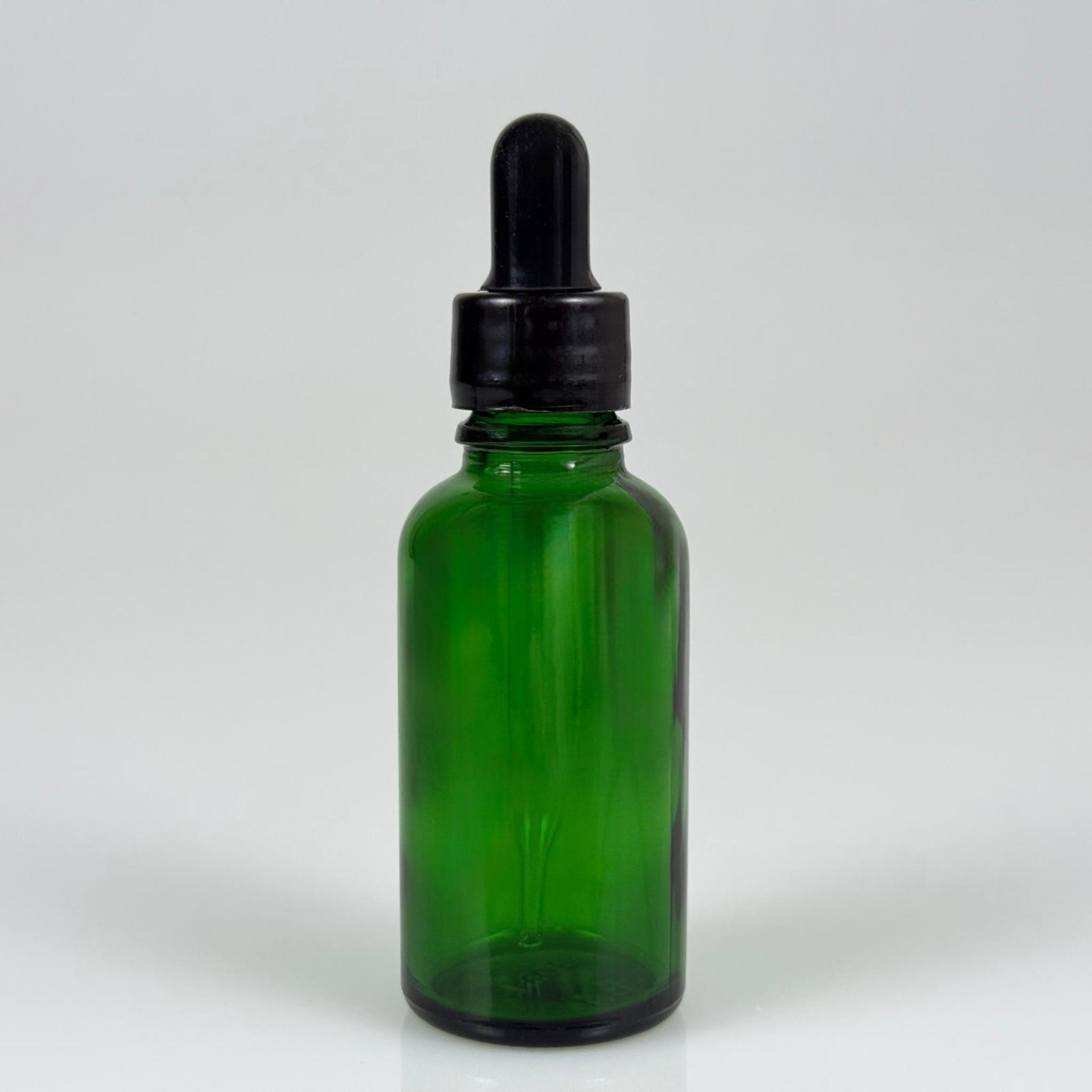 30 CC YEŞİL İNCE UÇLU CAM DAMLALIKLI ŞİŞE - SİYAH EMZİK + SİYAH DÜZ KAPAK + CAM PİPET TAKIM - 30 ML YEŞİL DAMLALIKLI ŞİŞE SETİ