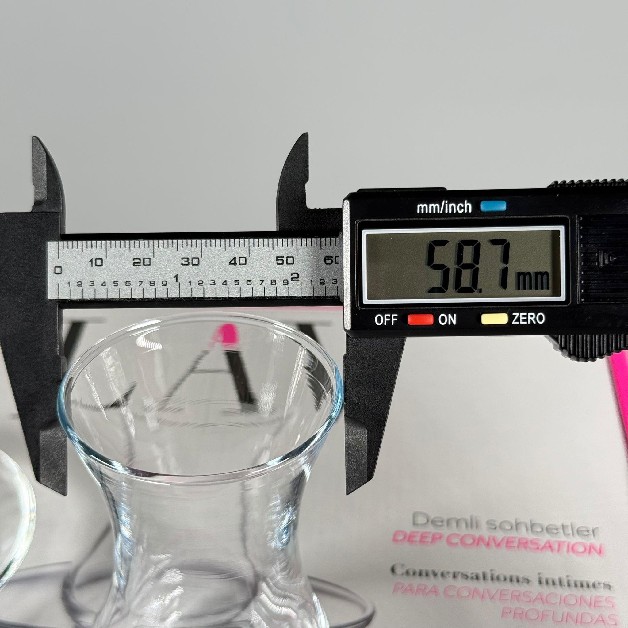 HEDİYELİK ÇAY SETİ 6 BARDAK + 6 TABAK - DEMET 12 PARÇA ÇAY SETİ (DMT303 BARDAK 6 ADET + ASN274 SADE TABAK 6 ADET) LAV