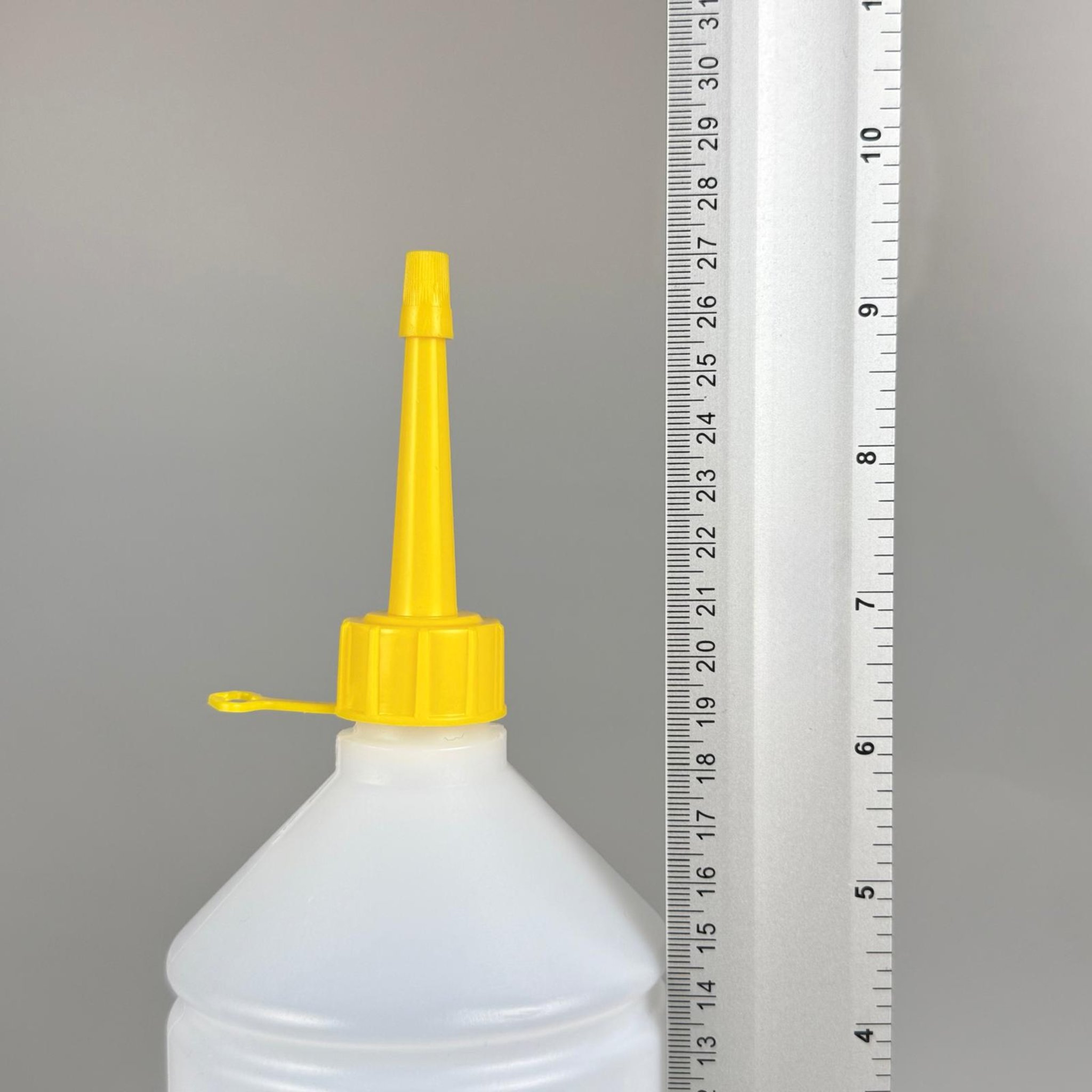 1 LİTRE TİNER ŞİŞESİ - KİLİTLİ CONTALI  BEYAZ KAPAKLI + AKITICILI SİVRİ SARI KARTUŞ KAPAKLI - 1000 ML KİMYASALA DAYANIKLI PLASTİK ŞİŞE - 1 LT POLİETİLEN ŞİŞE TOMBUL