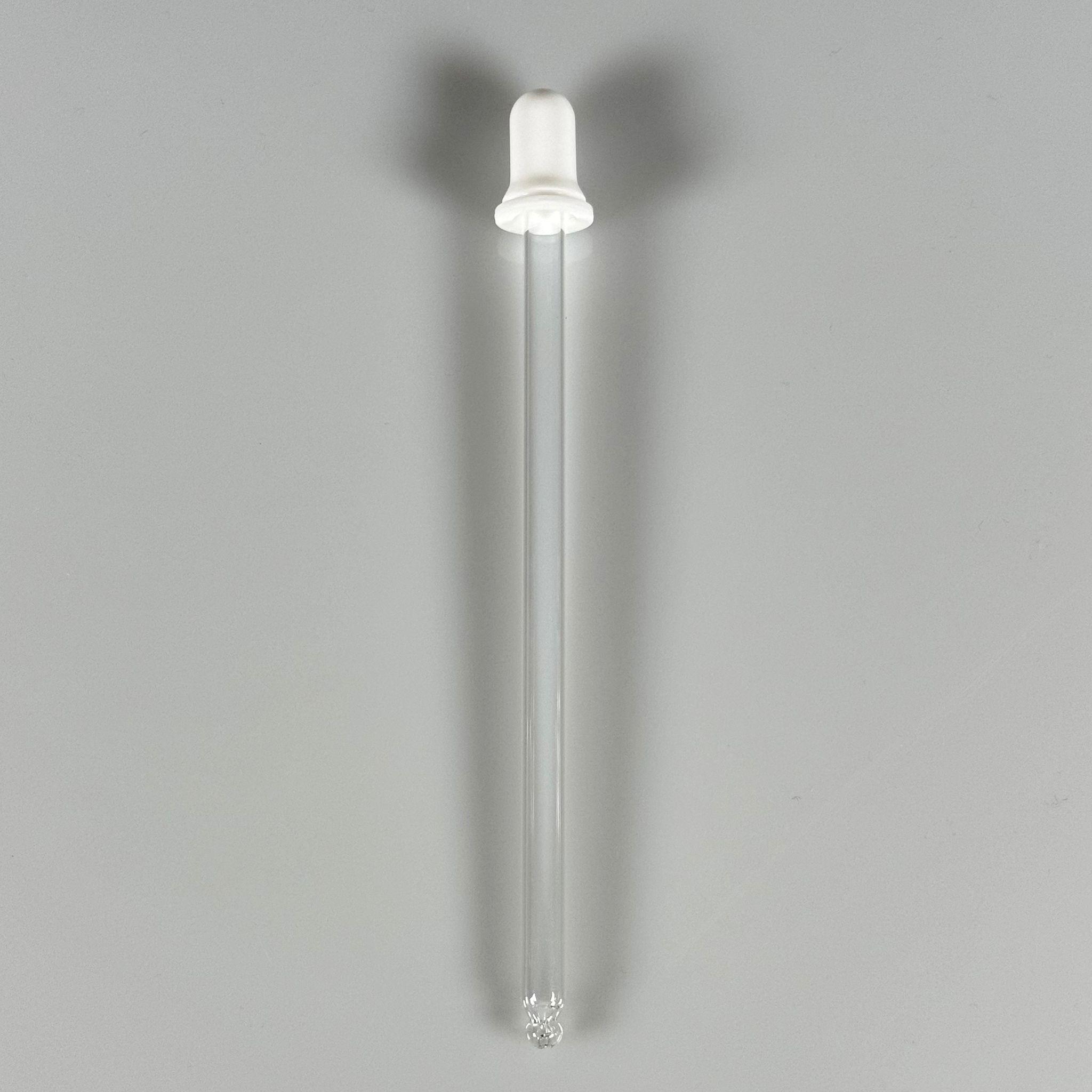 CAM DAMLATMA PİPETİ - DAMLATMA ÇUBUĞU - DAMLALIKLI ÇUBUK - 14 CM CAM - PARFÜM, ESANS, KİMYASAL, GIDA, LABORATUVAR VB İÇİN ÇOK AMAÇLI SİLİKON PUARLI CAM DAMLALIK