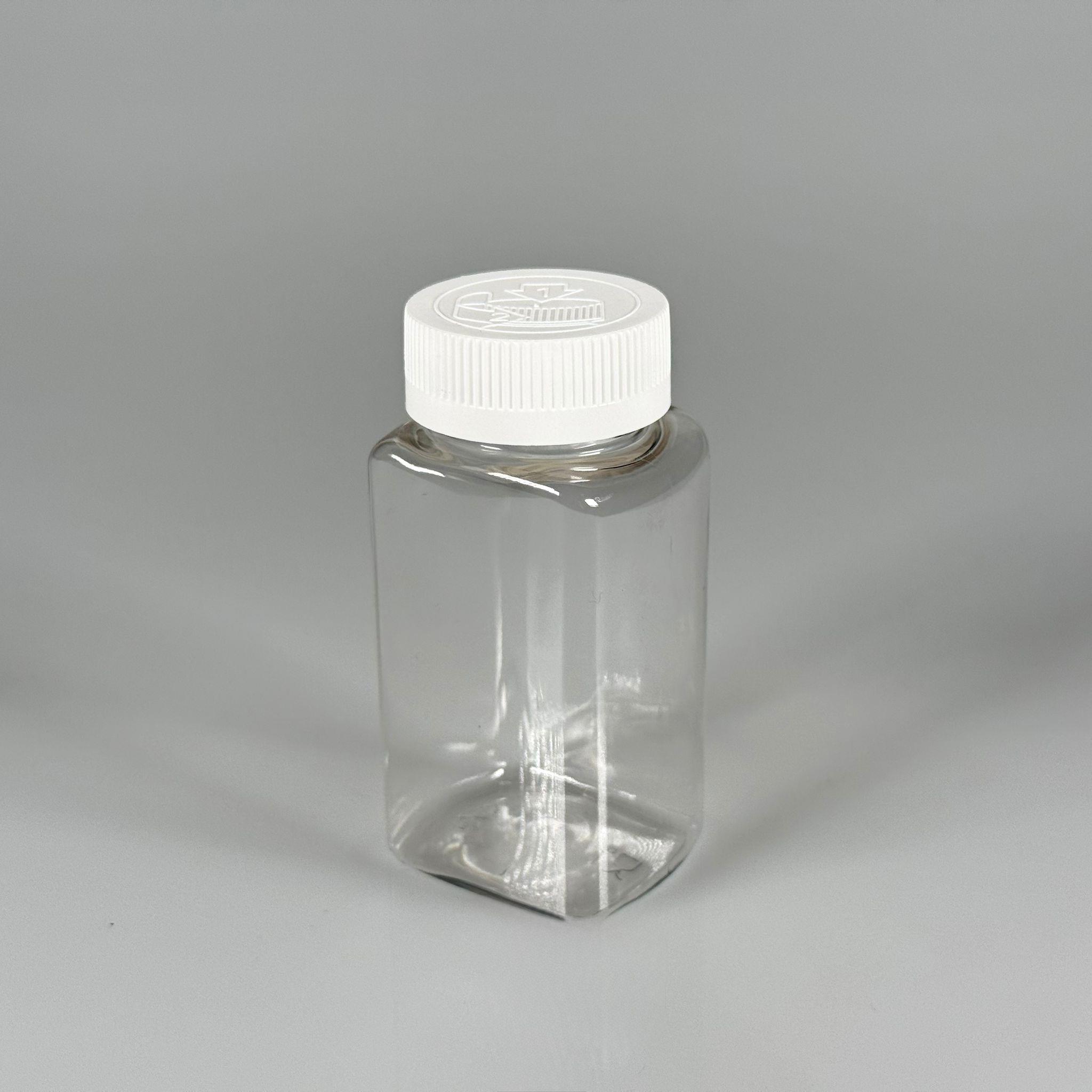 150 CC ŞEFFAF KARE PET TABLET ŞİŞESİ - BEYAZ ÇOCUK KİLİT KAPAKLI - 150 ML KAPSÜL KUTUSU - İLAÇ ŞİŞESİ - MEDİKAL HAP ŞİŞESİ - FARMASÖTİK KAVANOZ