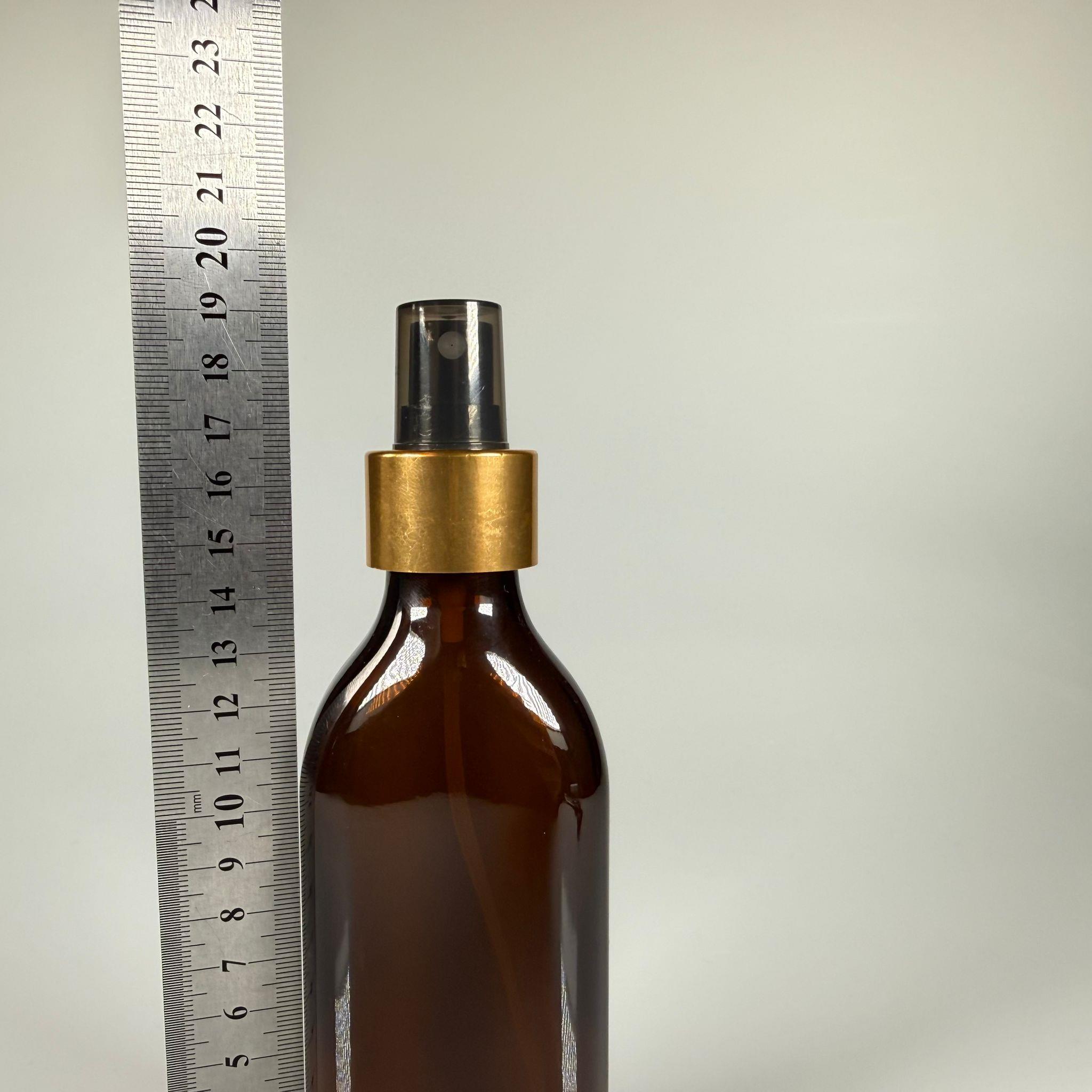 150 CC YASSI AMBER GOLD SPREY BAŞLIKLI CAM ŞİŞE - 150 ML KAHVERENGİ FISFIS KAPAKLI ŞİŞE