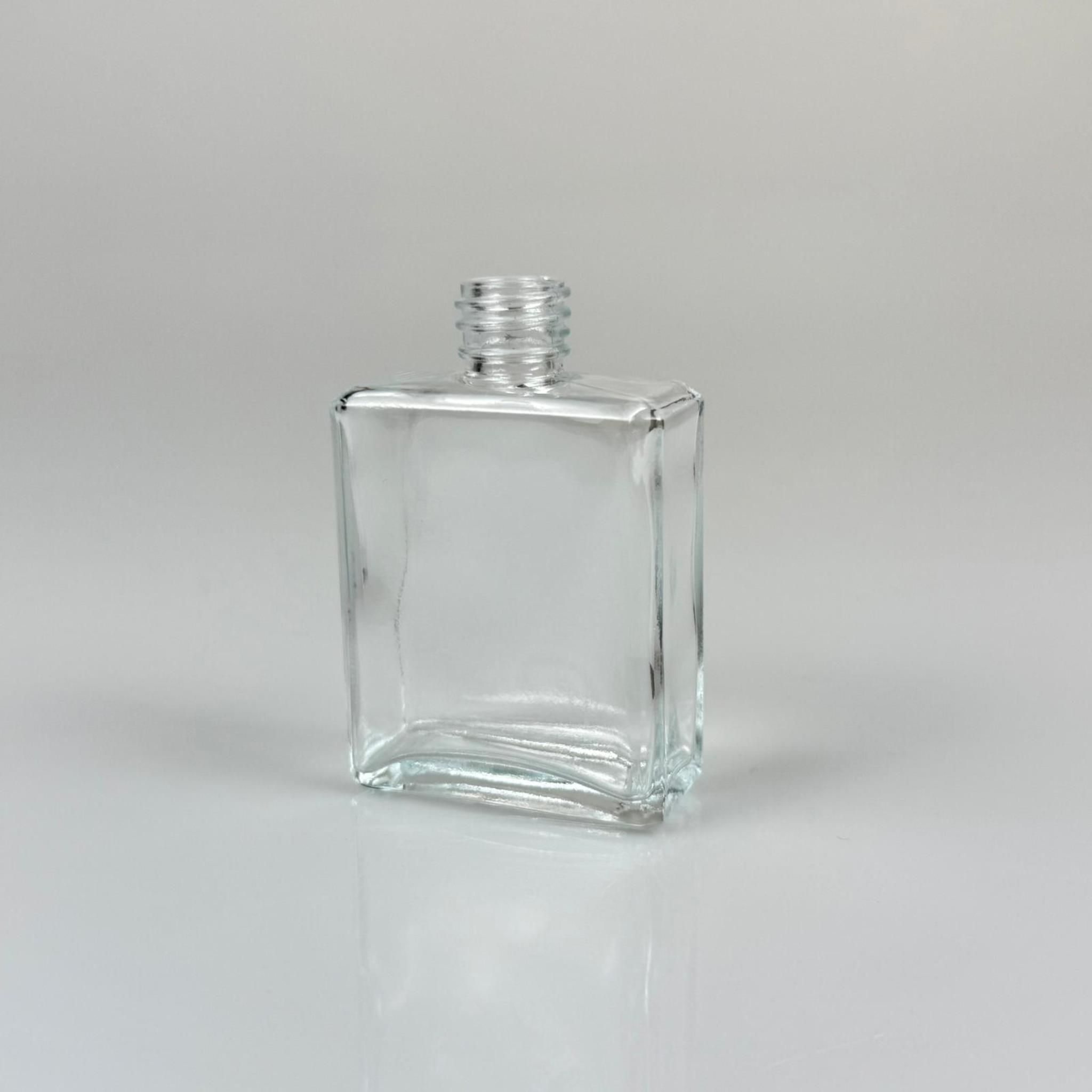 40 CC YASSI DİKDÖRTGEN KÖŞELİ KISA CAM ŞİŞE - 18 MM AĞIZ - 40 ML PRESTİJLİ ŞİŞE