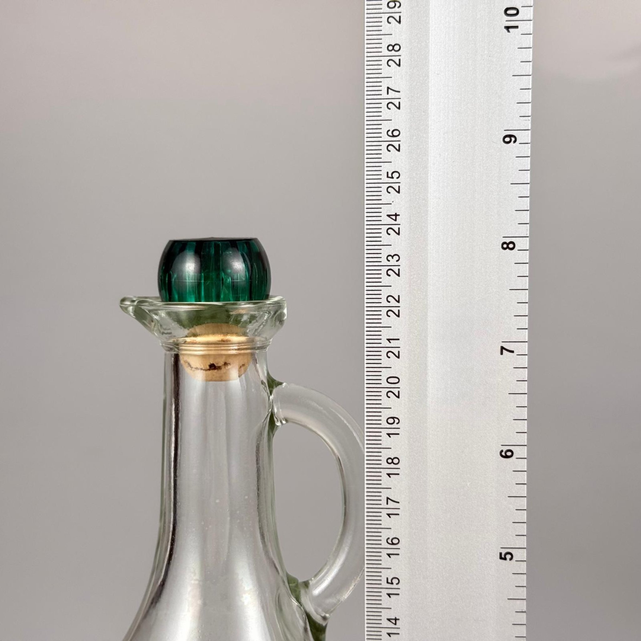 500 CC GAGALI KULPLU YAĞLIK CAM ŞİŞE - 500 ML GALON YAĞDANLIK ŞİŞE - YAĞ ŞİŞESİ - ŞEFFAF - YEŞİL MANTAR TIPALI