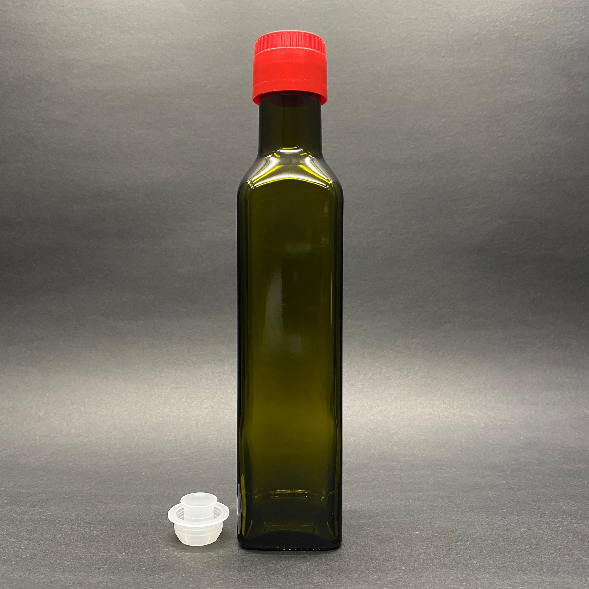 250 CC YEŞİL MARASKA CAM ŞİŞE - KİLİTLİ KIRMIZI AKITICILI DROP - STOP KAPAKLI - 250 ML KÖŞELİ YAĞ ŞİŞESİ - SİRKE ŞİŞESİ - 0.25 LT MARASKA KÖŞELİ CAM ŞİŞE