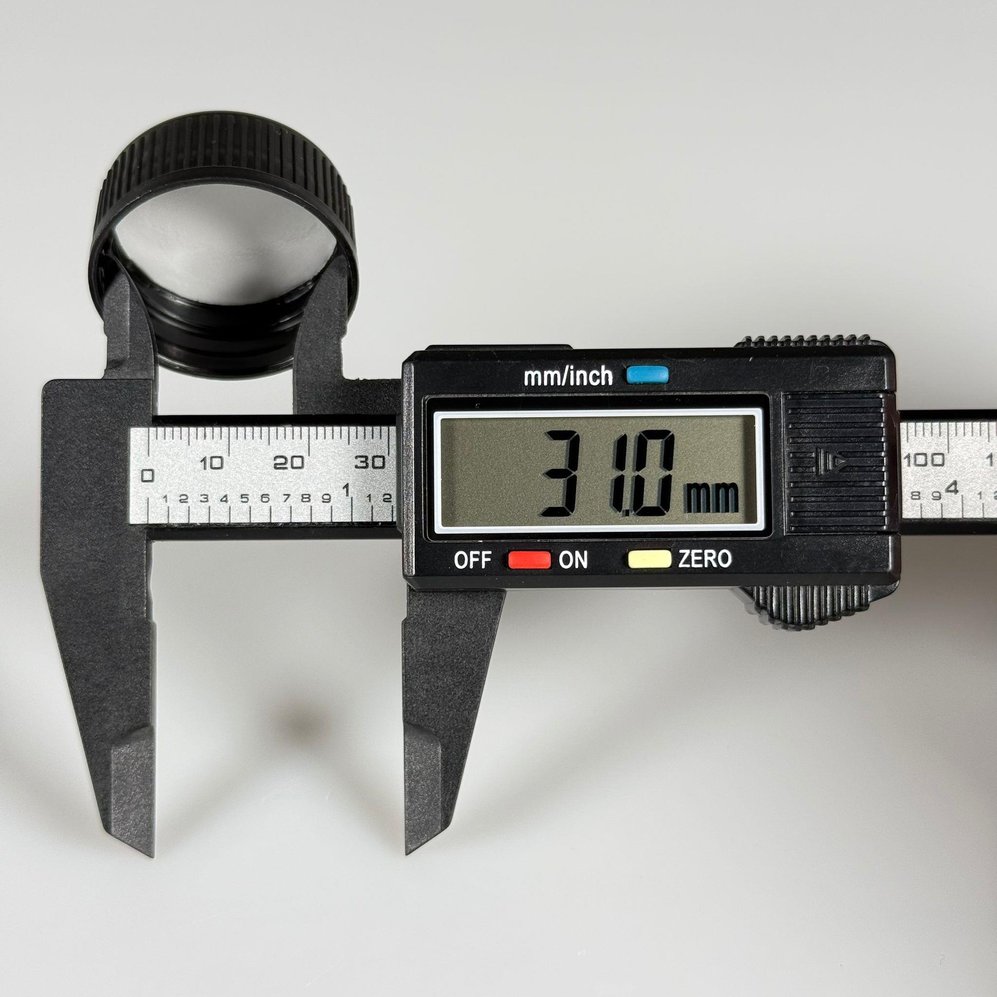 31 MM VİDALI PLASTİK KAPAK SİYAH - KÖPÜK CONTALI (MARASKA, DORİKA.  KULPLU GALON ŞİŞE - VİDALILAR UYUMLU) - bericap SK 31.5/16 PE/PVDC SIYAH 240 (BANTSIZ)