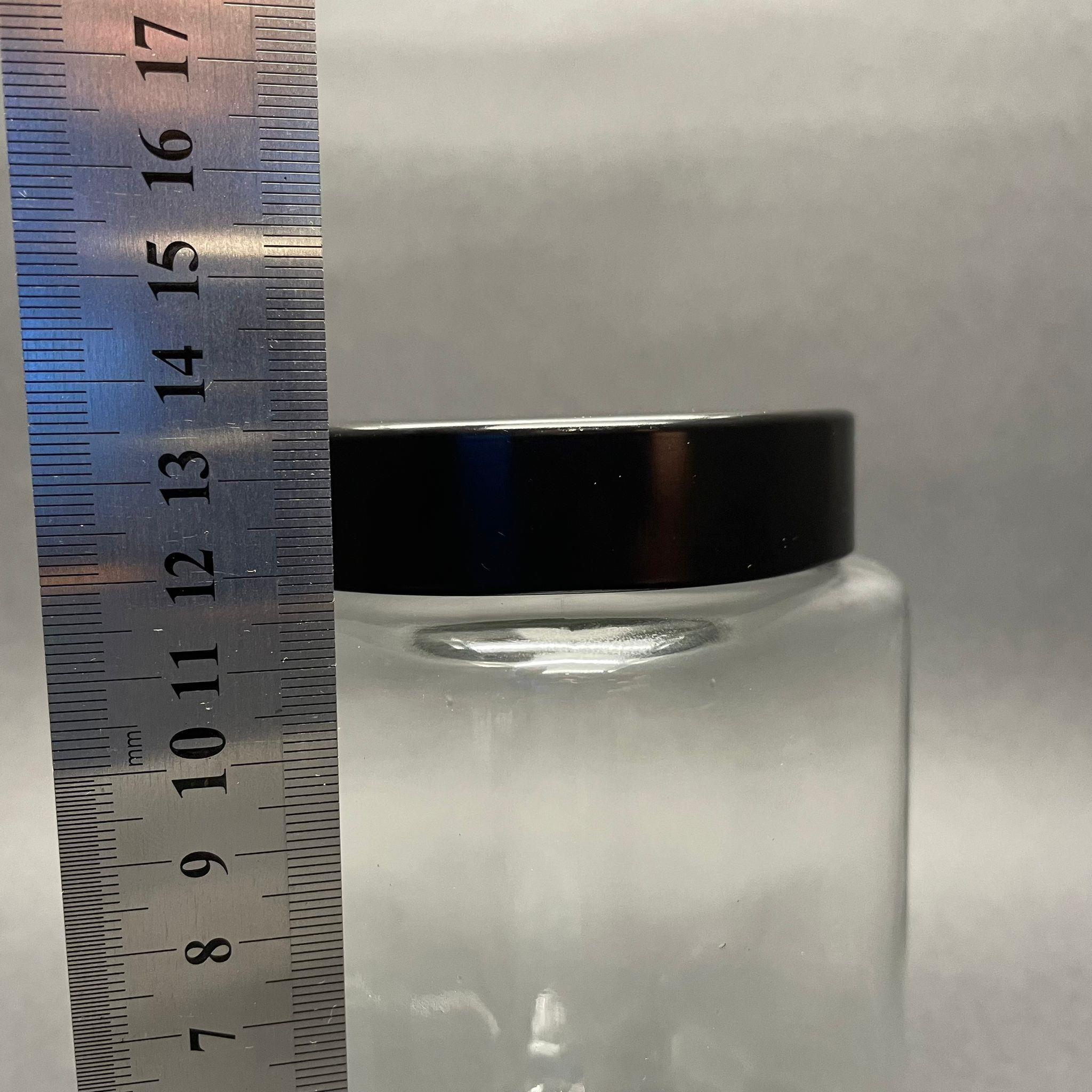 720 CC CAM KARE KAVANOZ - DERİN SİYAH LÜKS METAL KAPAKLI - 720 ML CAM KAVANOZ - DERİN ETEK KAPAKLI