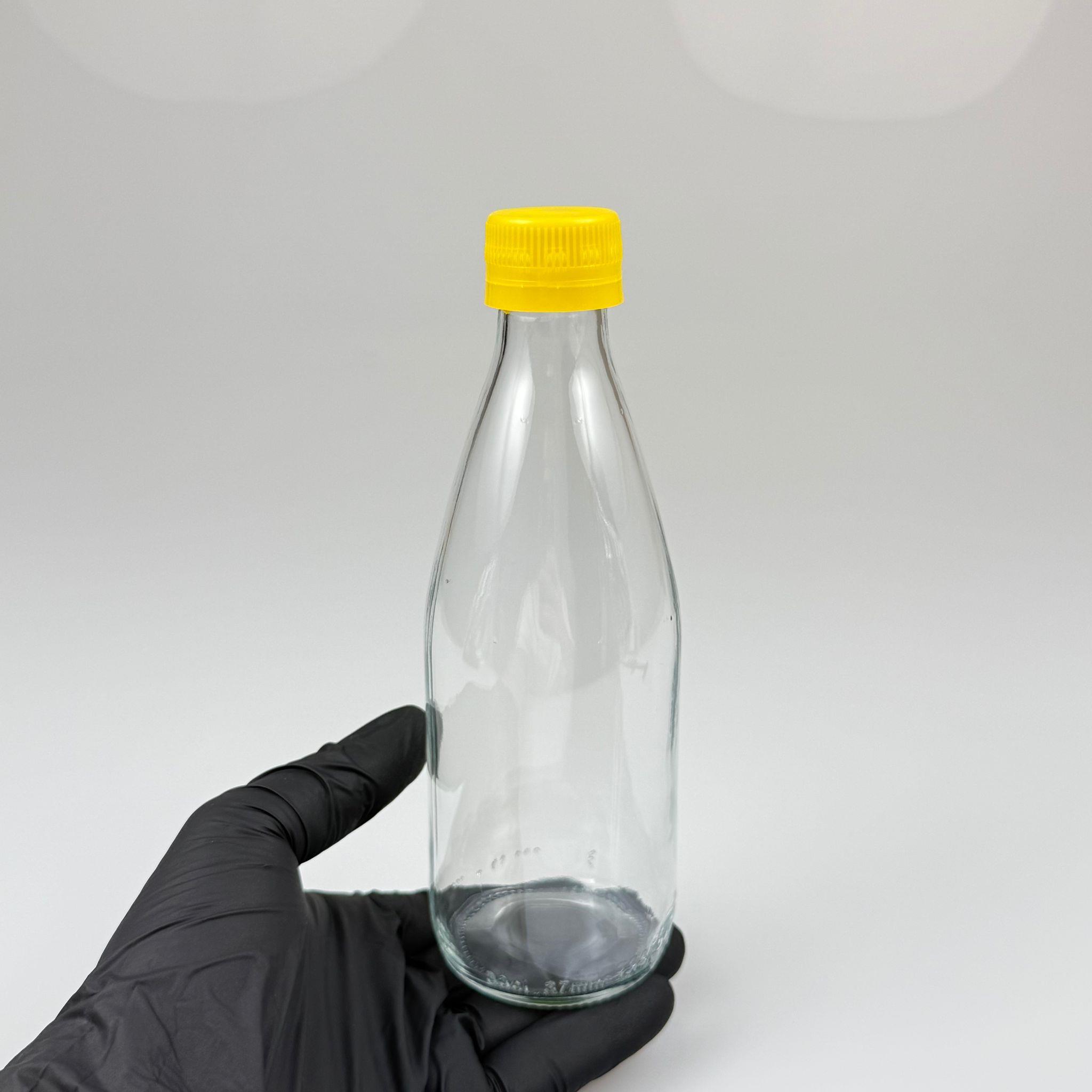 330 CC CAM ŞİŞE - SARI KİLİTLİ KAPAKLI - 330 ML CAM ŞİŞE