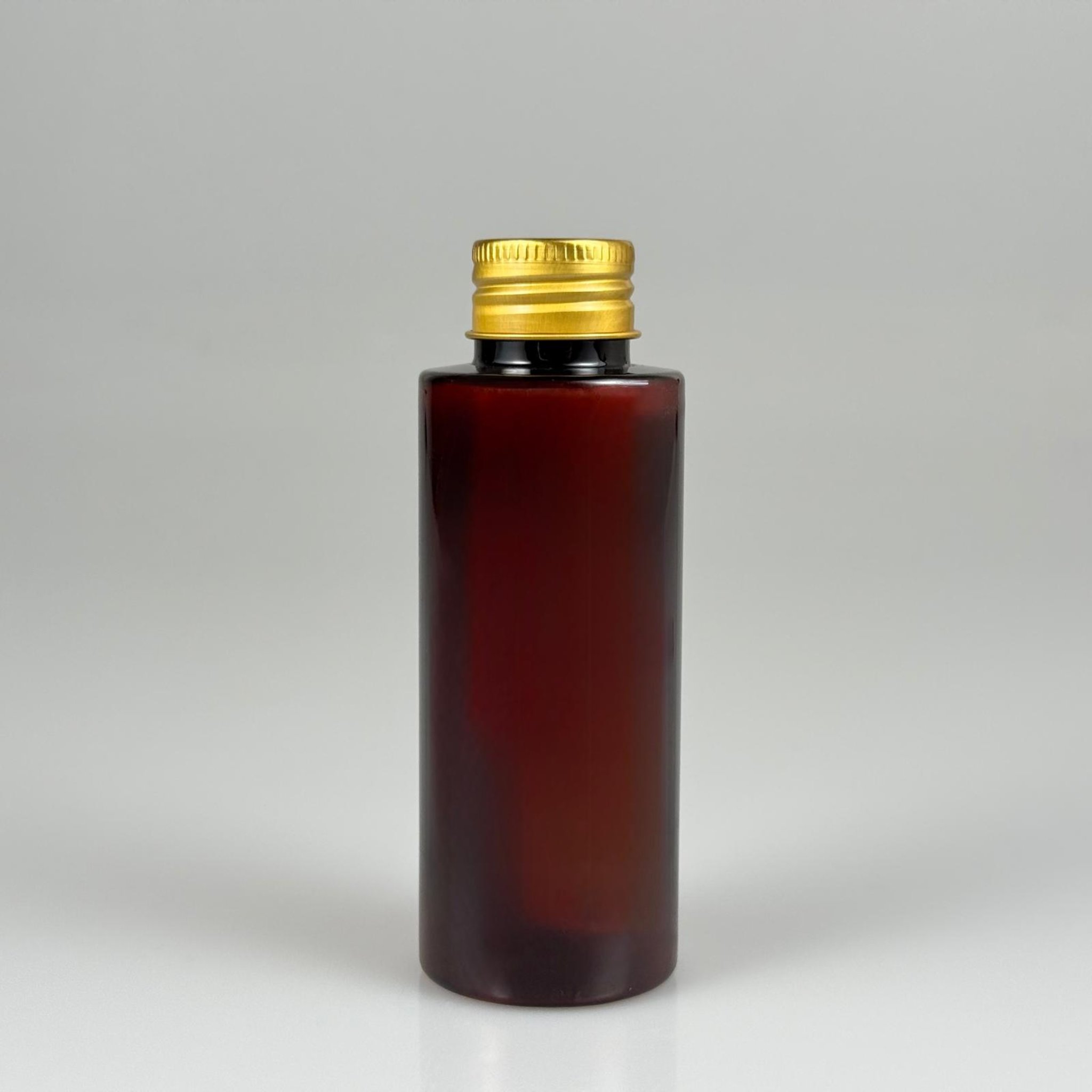 100 CC AMBER SİLİNDİR KESKİN KÜT MODEL SERT PET ŞİŞE (17 GR - 24 AĞIZ ) + KÖPÜK CONTALI GOLD METAL ALÜMİNUM KAPAKLI TAKIM - 100 ML KAPAKLI AMBER PLASTİK ŞİŞELER