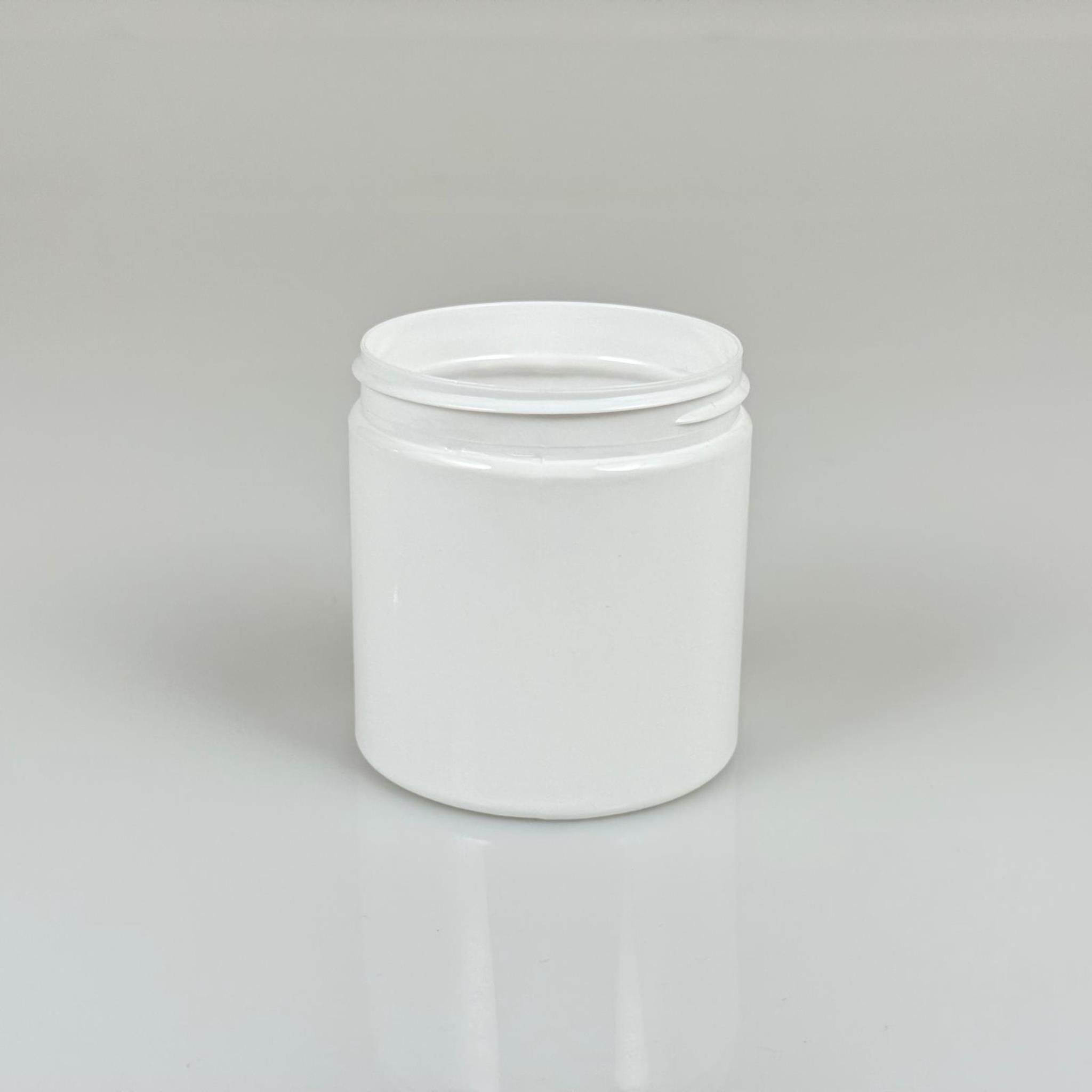 250 CC SERT PLASTİK BEYAZ KREM KAVANOZU KAPAKSIZ (70 AĞIZ) - 250 ML PLASTİK KAVANOZ