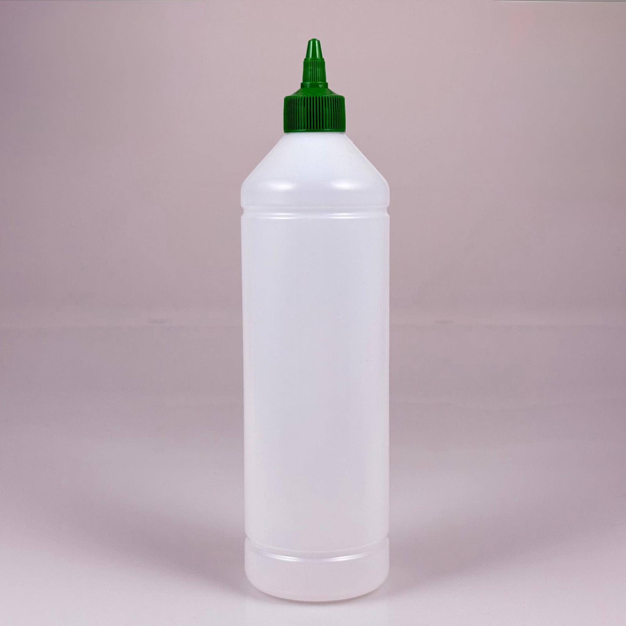 ZEYTİNYAĞI, SOS, ACI SOS, SİRKE, SRIRACHA VB BOŞ ŞİŞELERİ - YEŞİL SİVRİ TWİST AKITICI KAPAK + 1000 ML NATÜREL POLİETİLEN UZUN PLASTİK ŞİŞE TAKIM