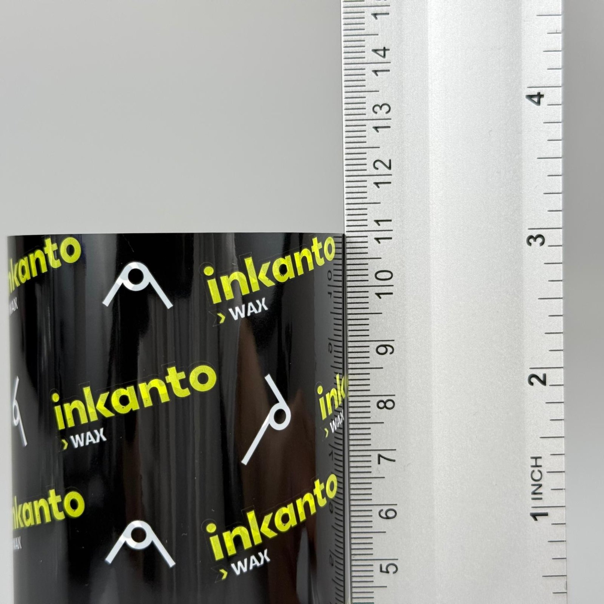 RİBON WAX 110 MM X 300 MT 1 TOP (300 MT) - Inkanto Wax Ribon 110 mm x 300 Metre - Siyah Barkod Yazıcı Ribonu
