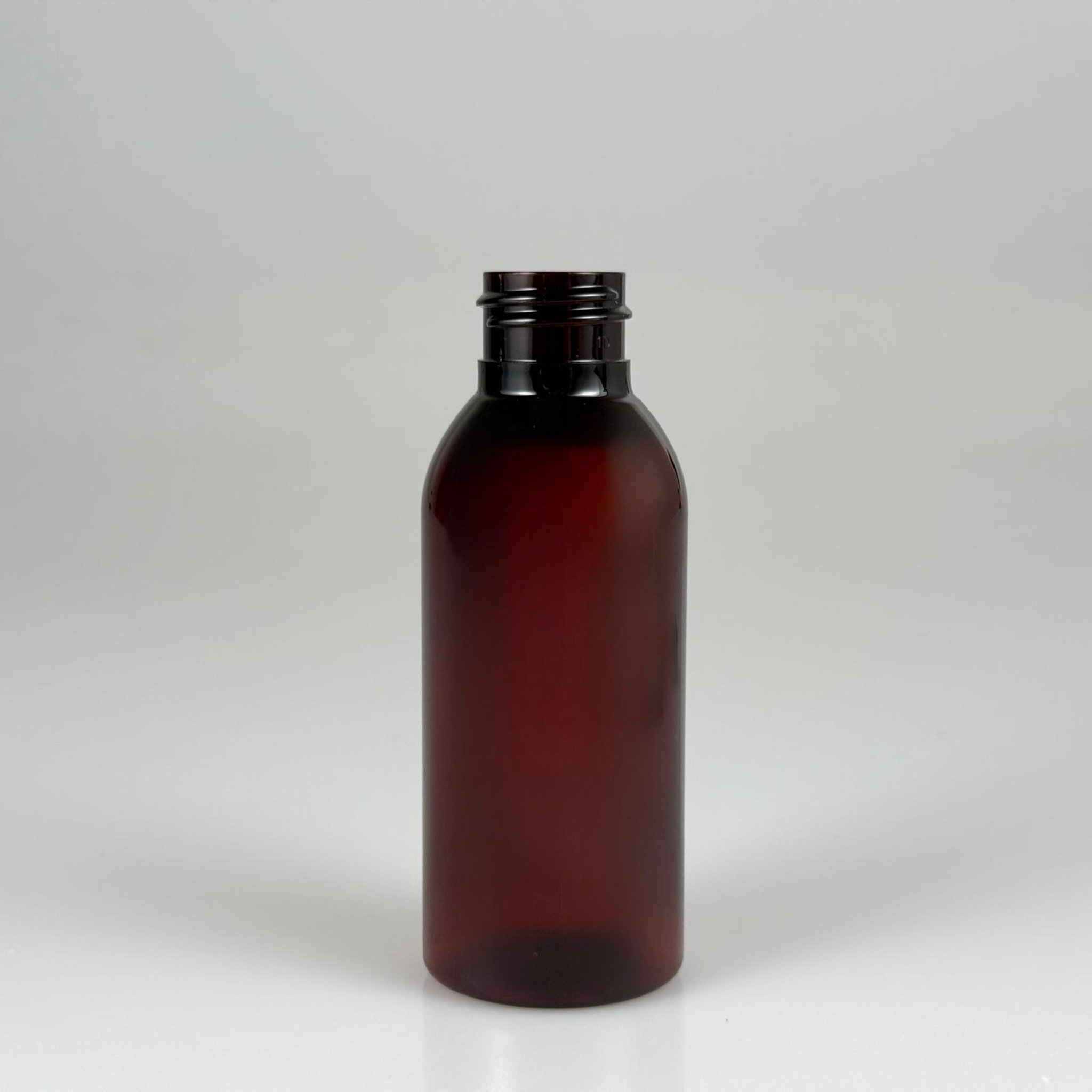 100 CC AMBER SERT MODEL PET ŞİŞE KAPAKSIZ (24 AĞIZ) - 100 ML KAHVERENGİ PLASTİK ŞİŞE - 100 ML KALIN PET ŞİŞE