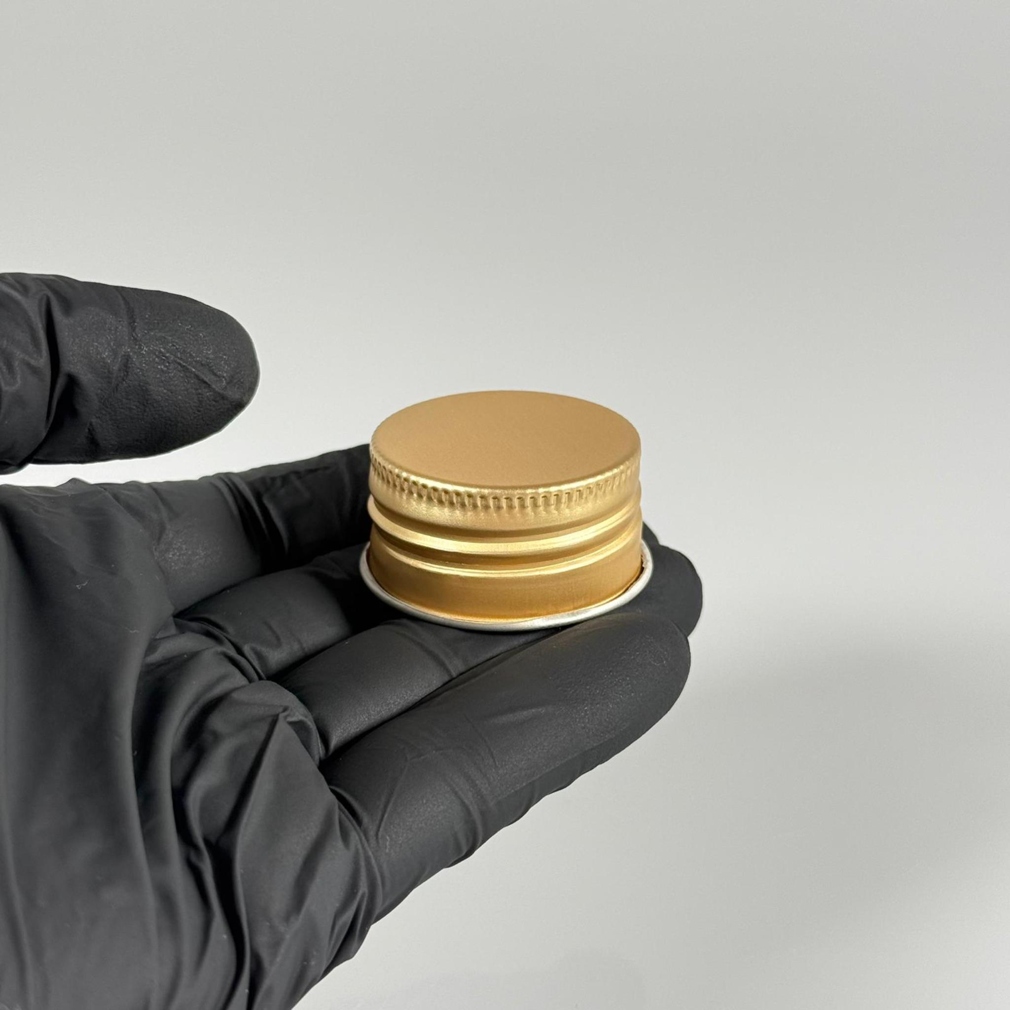 35/18 MM VİDALI ALÜMİNYUM KAPAK - KÖPÜK CONTALI - GOLD - ELLE KAPANIR - 1500 CC GALON ŞİŞE UYUMLU - 35 MM METAL YAĞ ŞİŞE KAPAĞI