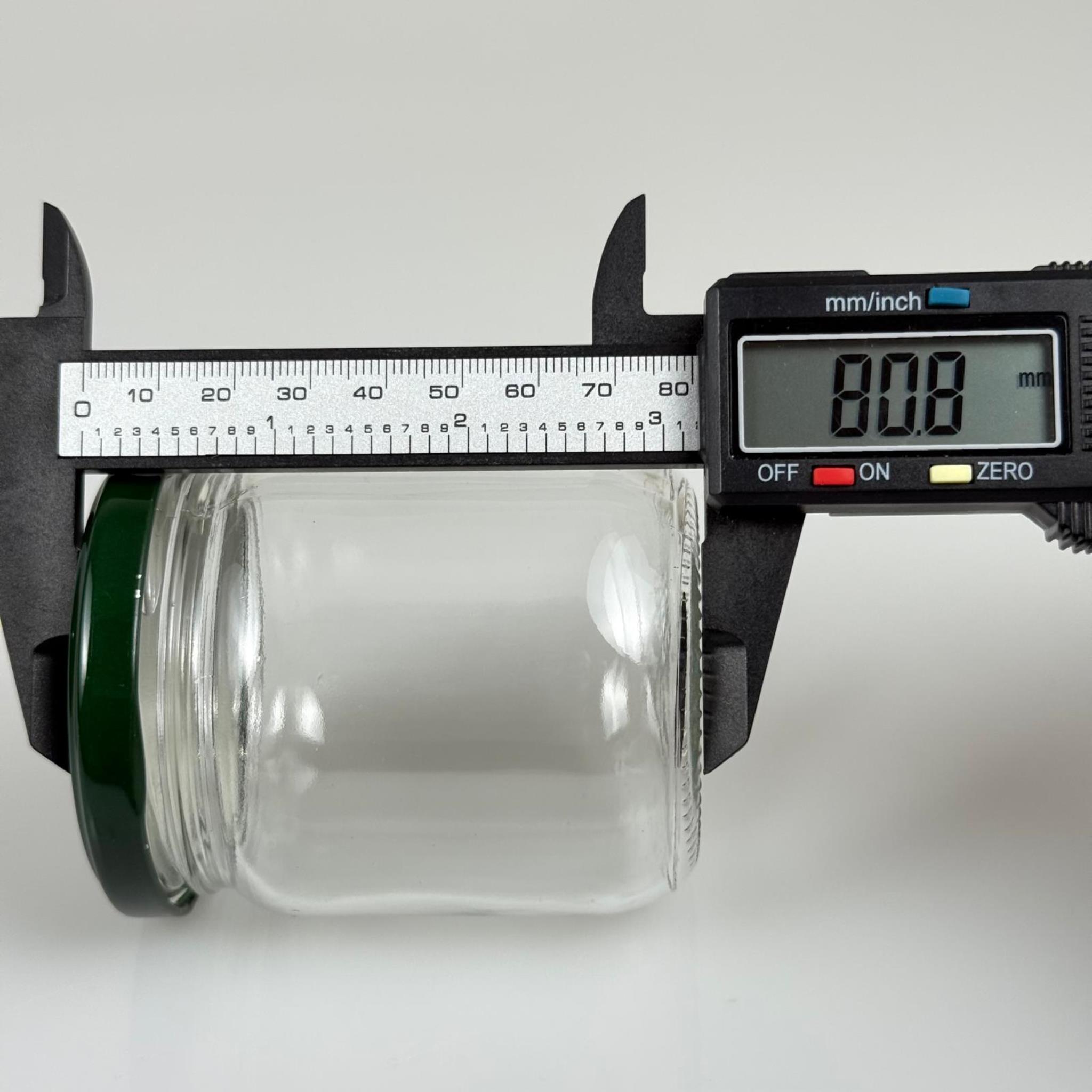 210 CC CAM KAVANOZ - YEŞİL METAL KAPAKLI - 210 ML CAM KAVANOZ