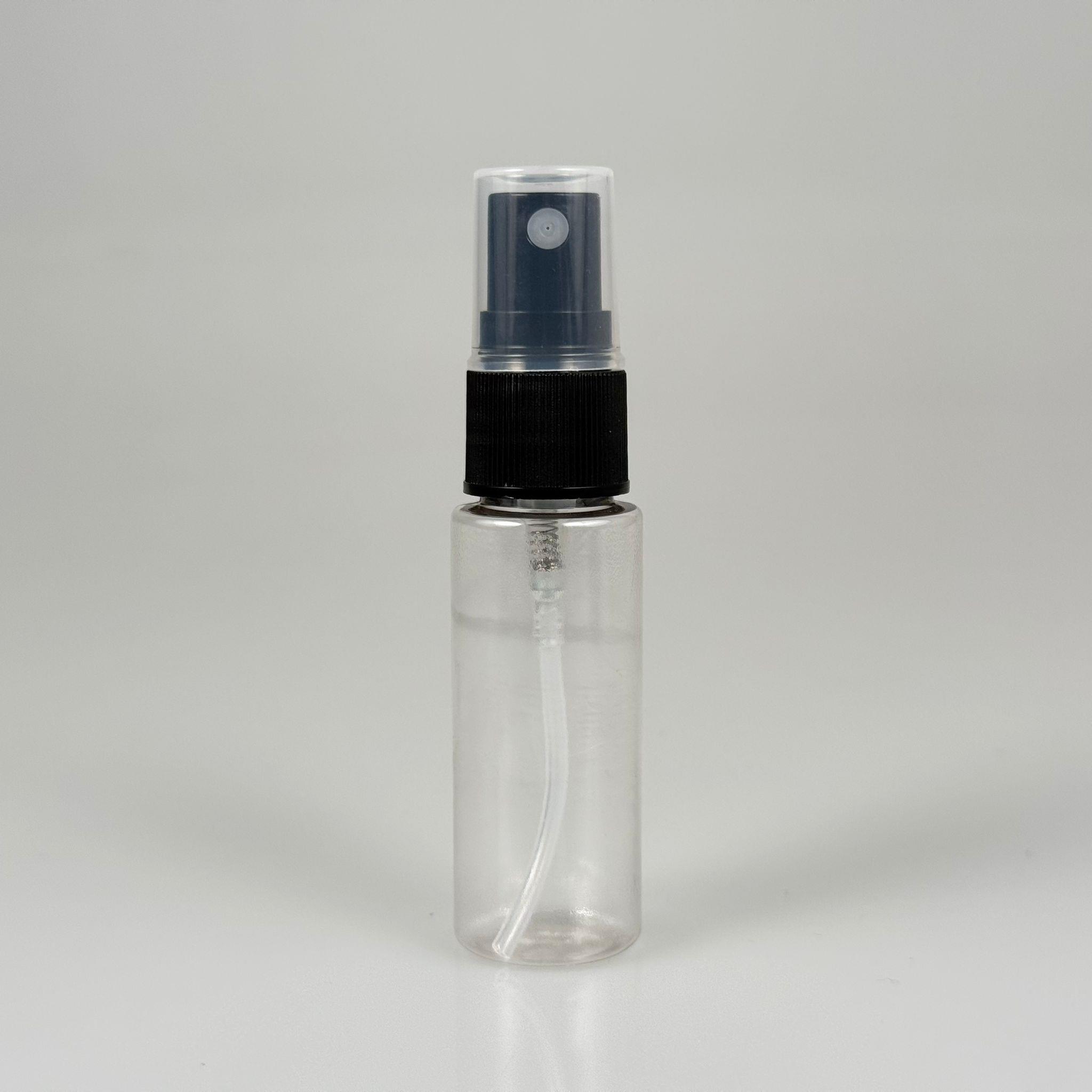 20 CC ŞEFFAF PET ŞİŞE - SİYAH SPREYLİ TESTER 20 ML PLASTİK ŞİŞE