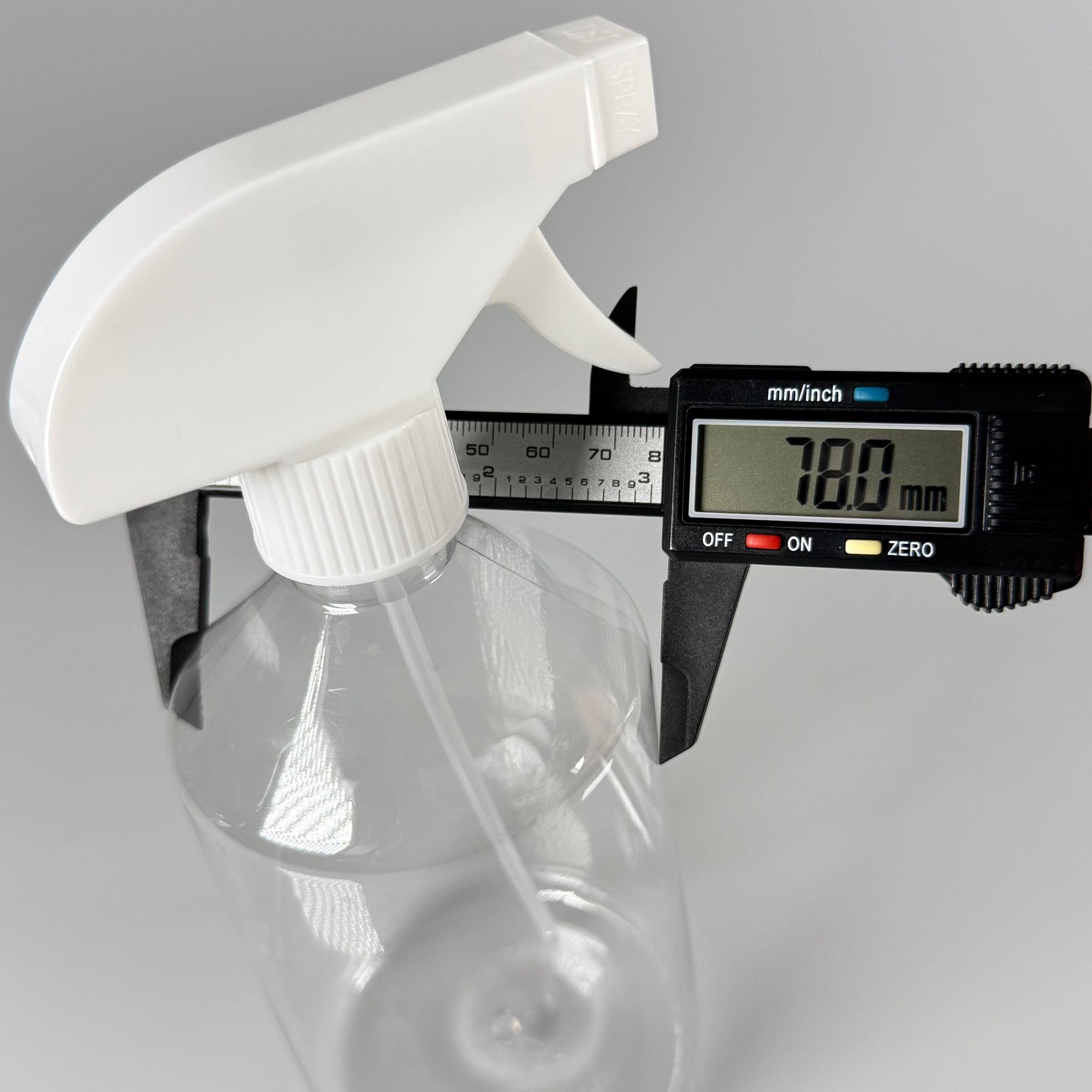 500 CC KÜT BOYUNLU ŞEFFAF PET ŞİŞE  - BEYAZ TETİK TRİGER SPREYLİ - 500 ML KALIN (30 GR) PET ŞİŞE - BOŞ FISFIS ODA KOKUSU, OTO TEMİZLİK VB İÇİN PET ŞİŞE