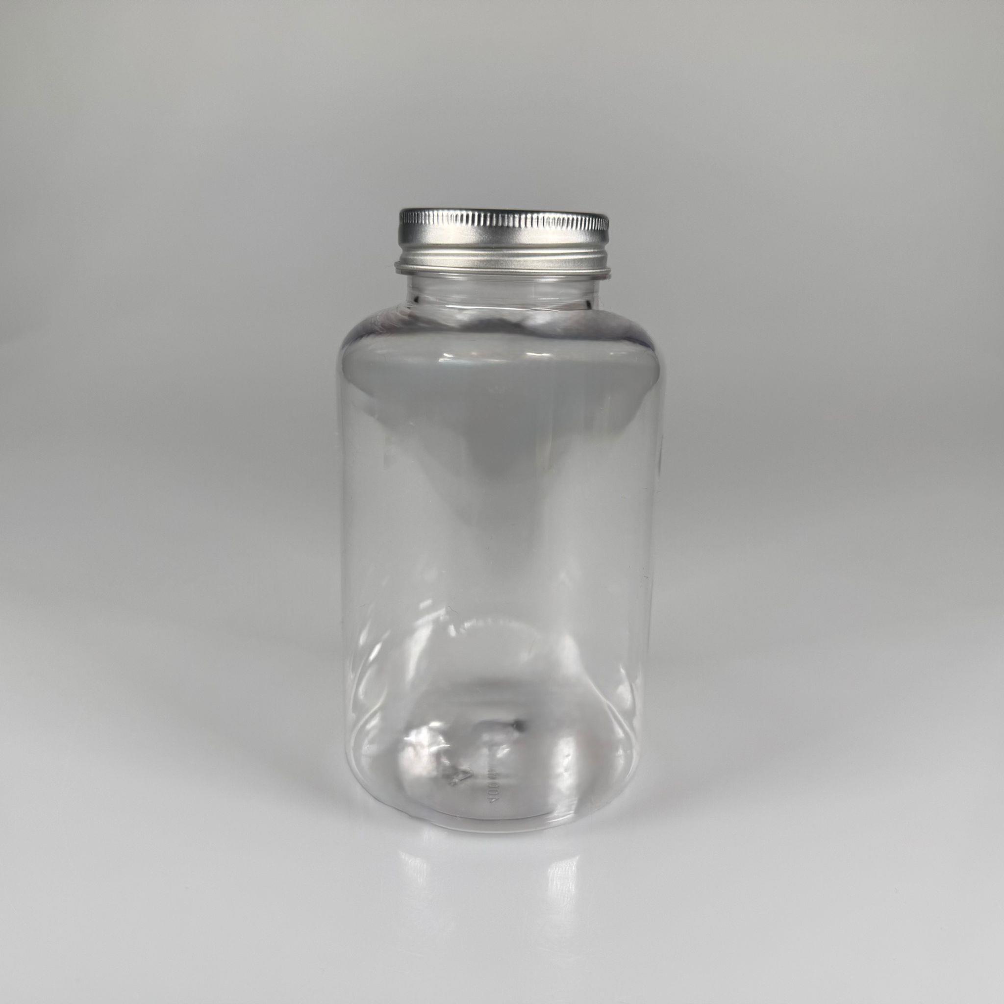 BAHARAT, TOZ, KAHVE, SAHLEP VB MUTFAK DÜZENLEME İÇİN KARE PLASTİK KAVANOZLAR - 400 ML -  RAF DÜZENLEYİCİ GIDAYA UYGUN KÖŞELİ GÜMÜŞ METAL KAPAKLI ŞEFFAF PET KAVANOZLARI