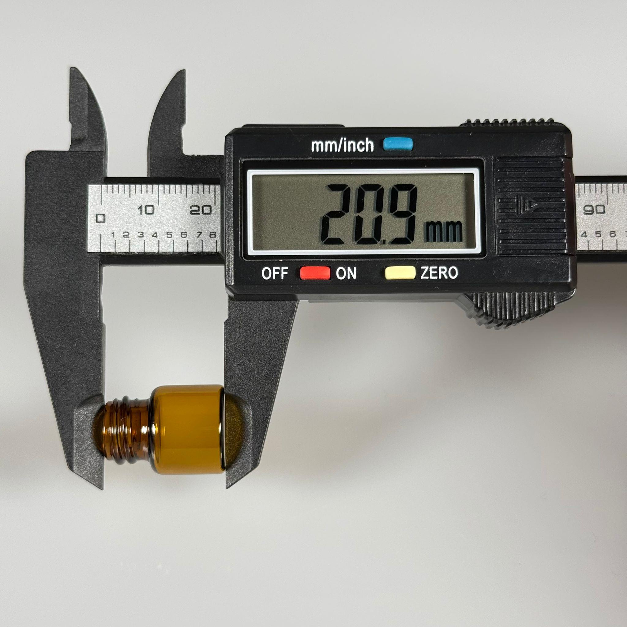 1 CC AMBER CAM ŞİŞE - 14 MM VİDALI AĞIZ - KAPAKSIZ 1 ML CAM ŞİŞE