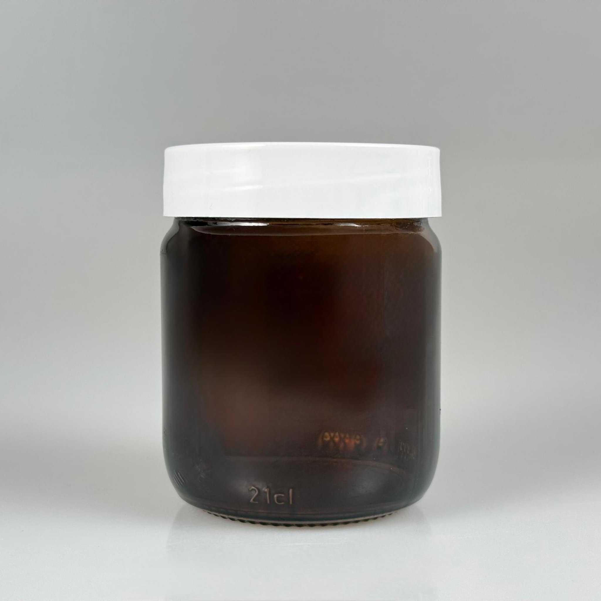 210 CC AMBER CAM KAVANOZ - BEYAZ PLASTİK KAPAKLI - 210 ML KAHVERENGİ CAM KAVANOZ (KARGODA ÇİZİLEBİLİR - İADESİ YOKTUR)