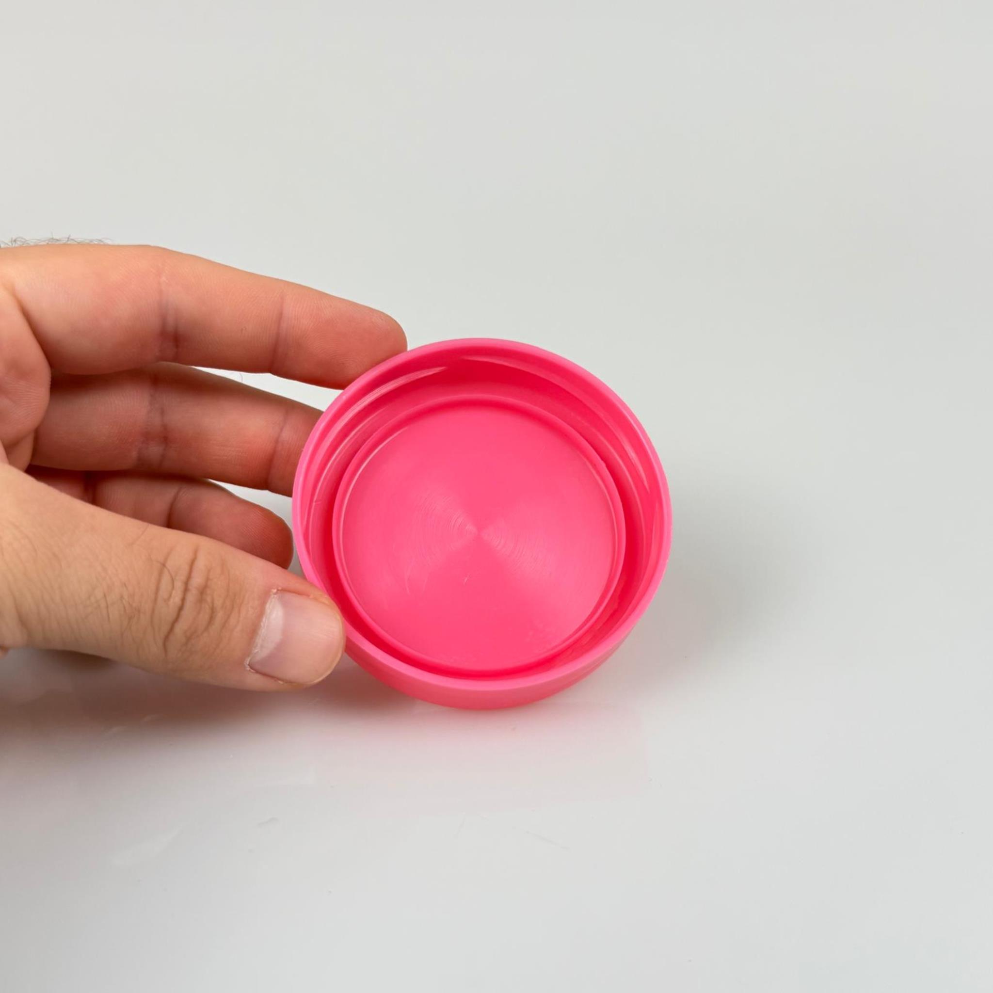 63 MM TWİST-OFF PLASTİK PEMBE KAPAK - 63 MM PLASTİK KAPAK
