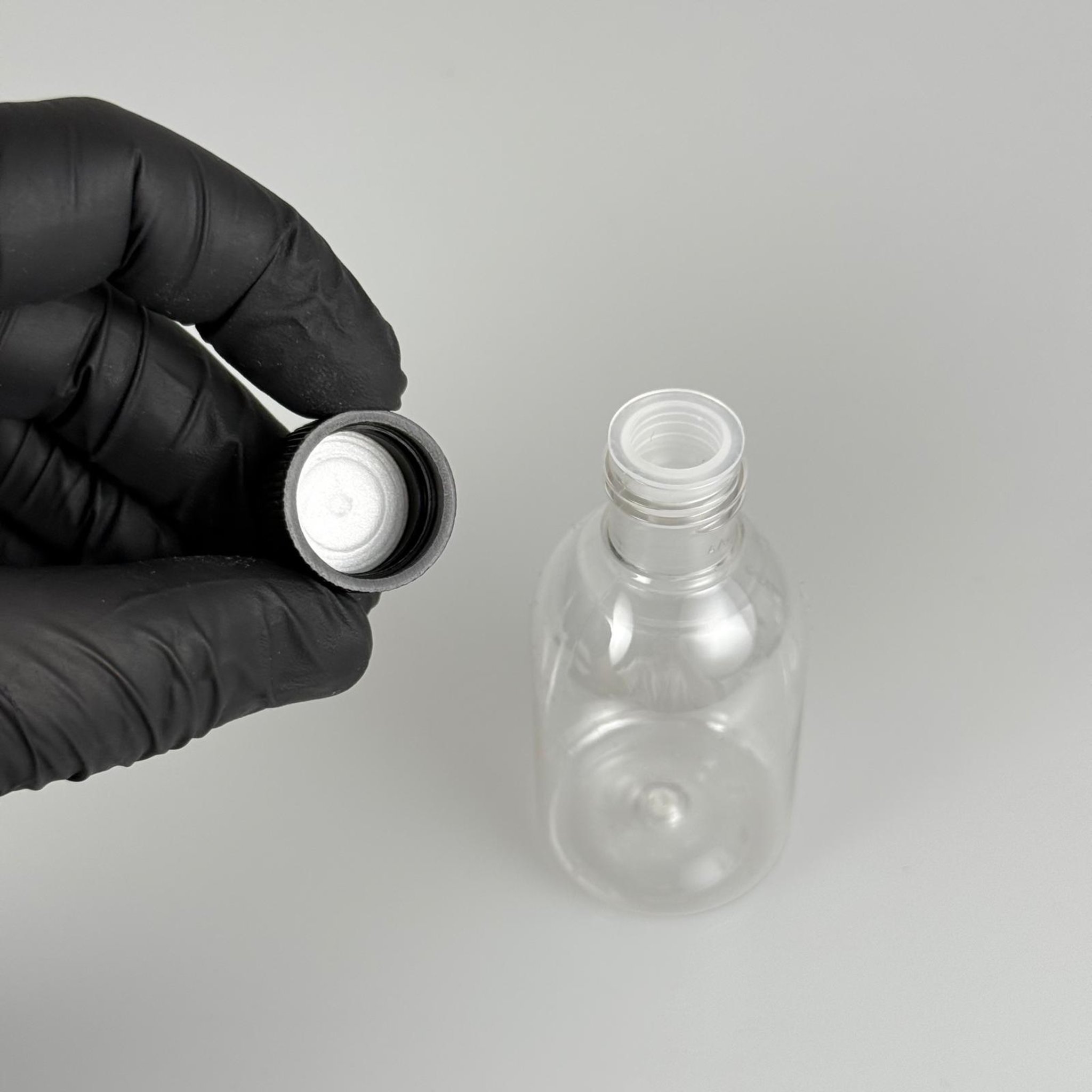 50 ML PET ŞİŞE + CONTALI SİYAH KAPAK + KÖR TIPA TAKIM - 50 CC SIZDIRMAZ BOŞ PLASTİK ŞİŞELER