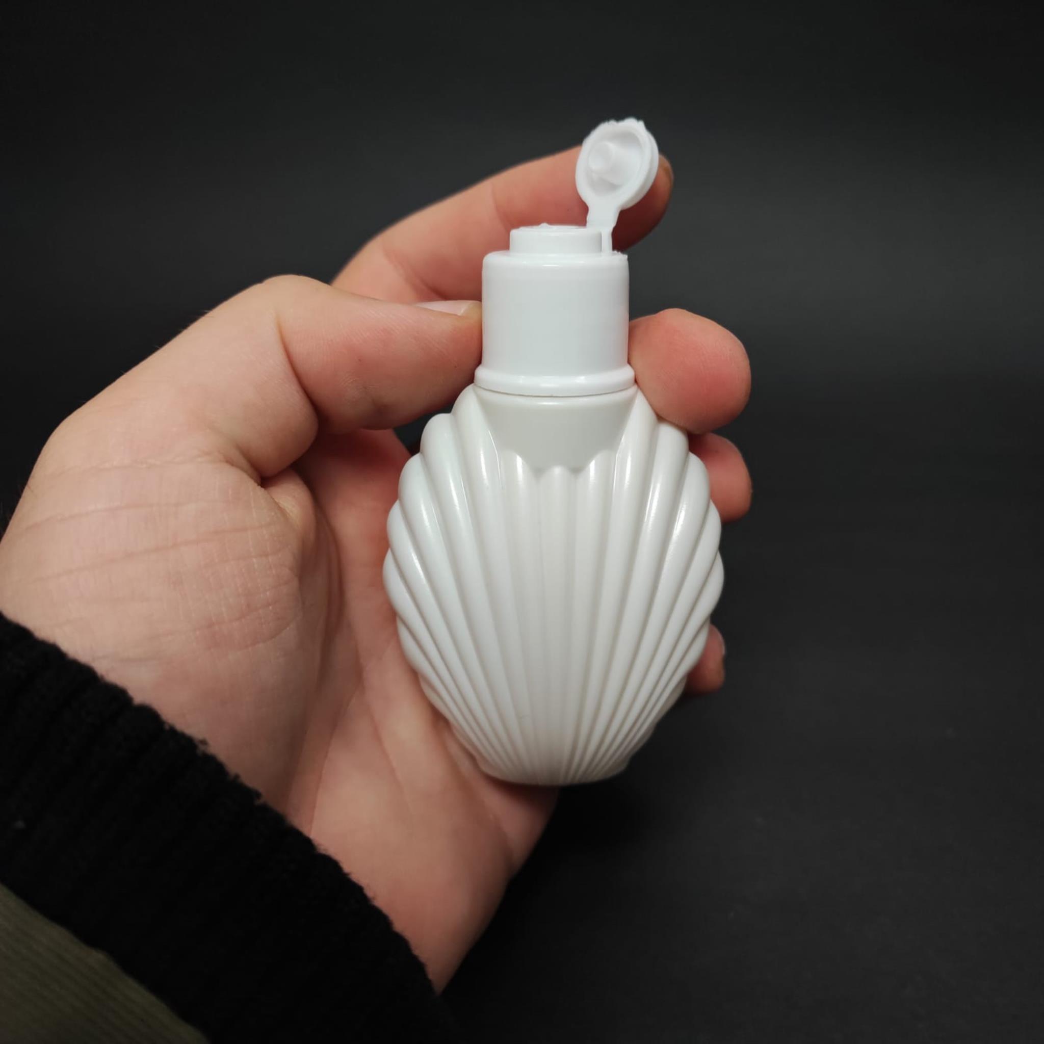 40 CC BEYAZ İSTİRİDYE KOLONYA ŞİŞESİ - YENİ BEYAZ FLİPTOP KAPAKLI - 40 ML AKITICILI CAMPET PLASTİK KOLONYA ŞİŞESİ