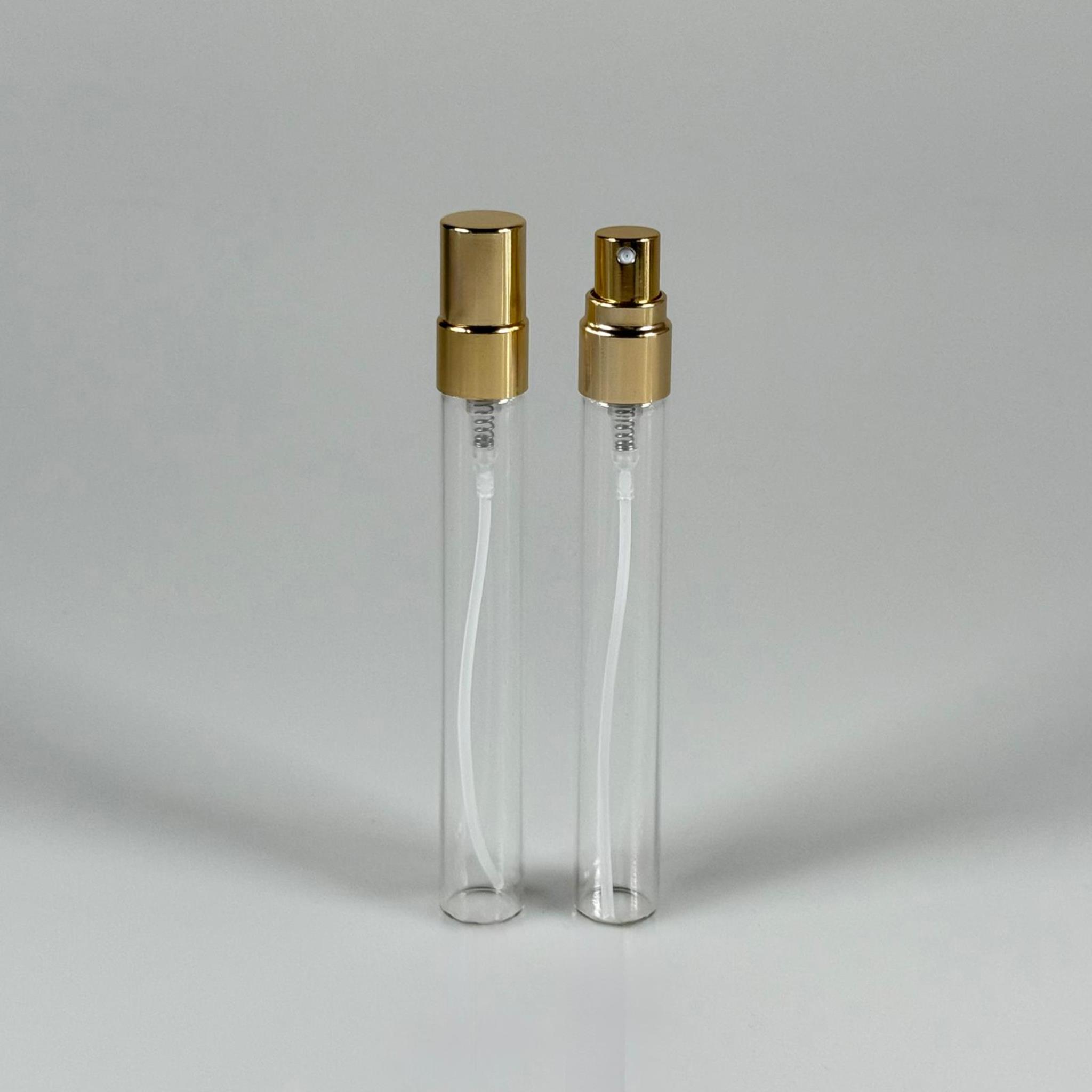 10 CC TESTER PARFÜM ŞİŞESİ - CAM KALEM PARFÜM ŞİŞESİ GOLD METAL SPREYLİ KAPAKLI TAKIM - 10 ML CAM TÜP PARFÜM ŞİŞESİ - VİDALI SPREY VALF TEKRAR DOLDURULABİLİR - HEDİYELİK CAM KOLONYA ŞİŞESİ - DÜĞÜN, NİŞAN, SÖZ, KINA, CENAZE, PROMOSYON İÇİN HEDİYELİK KOLONYA ŞİŞELERİ