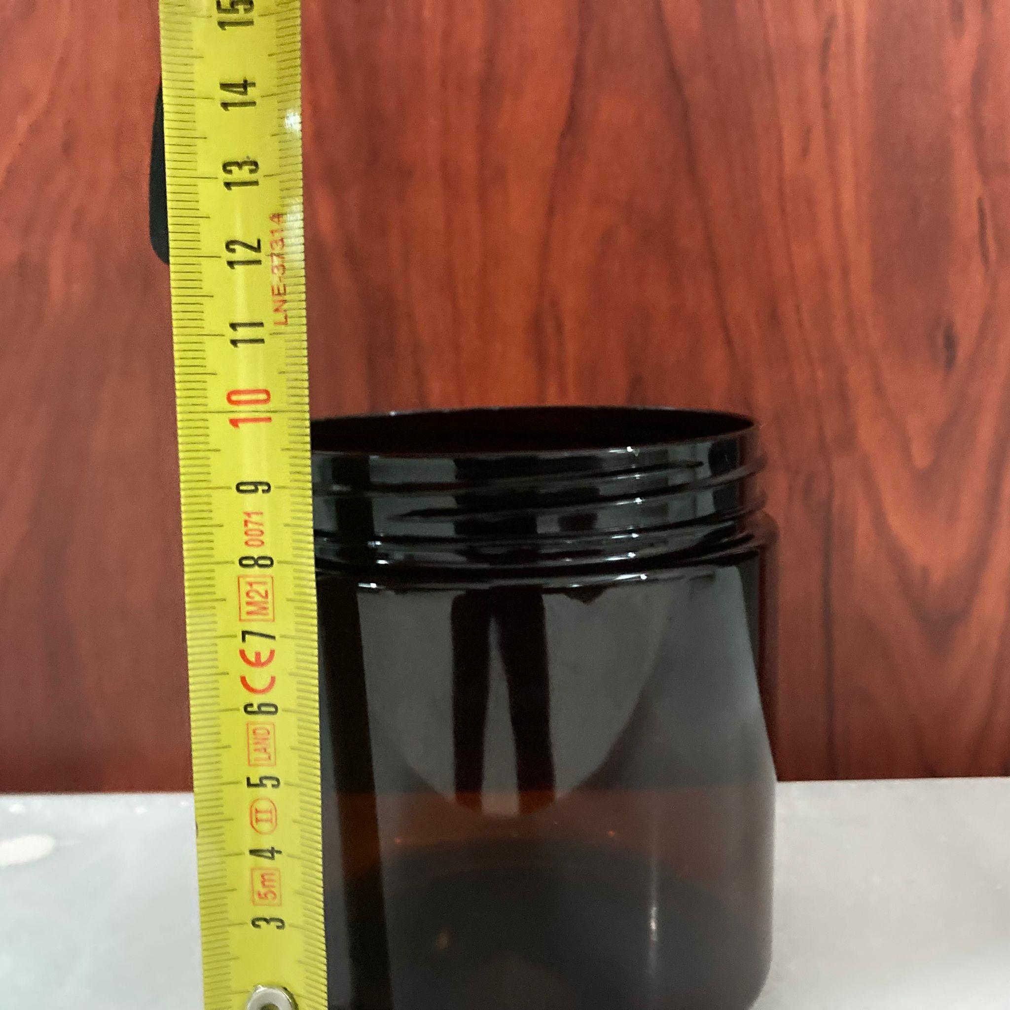 500 CC SERT PLASTİK AMBER KREM KAVANOZU KAPAKSIZ (89 AĞIZ) - 500 ML PLASTİK KAVANOZ - PLASTİK AMBER KREM KAVANOZU