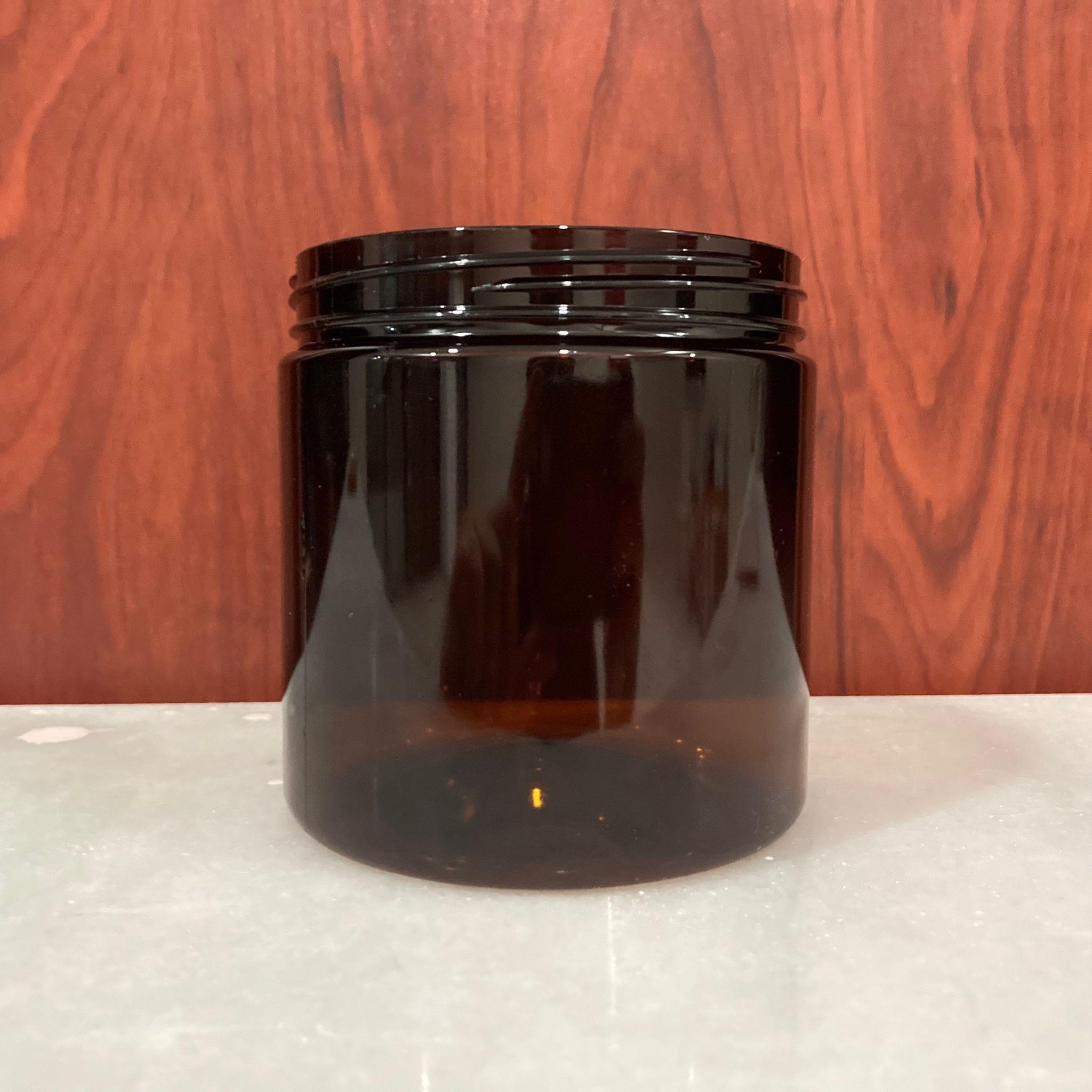 500 CC SERT PLASTİK AMBER KREM KAVANOZU KAPAKSIZ (89 AĞIZ) - 500 ML PLASTİK KAVANOZ - PLASTİK AMBER KREM KAVANOZU
