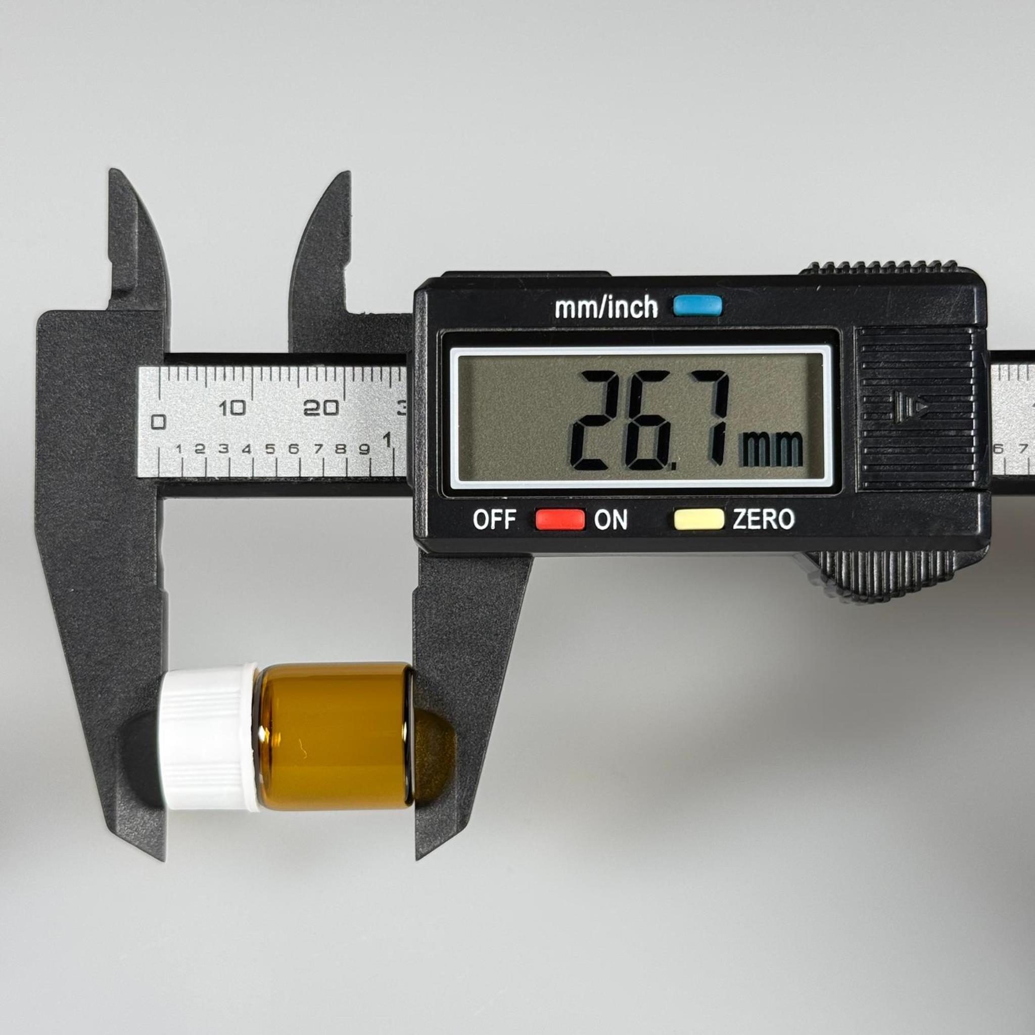 2 CC AMBER CAM ŞİŞE - BEYAZ KAPAKLI - 2 ML KAPAKLI CAM ŞİŞE