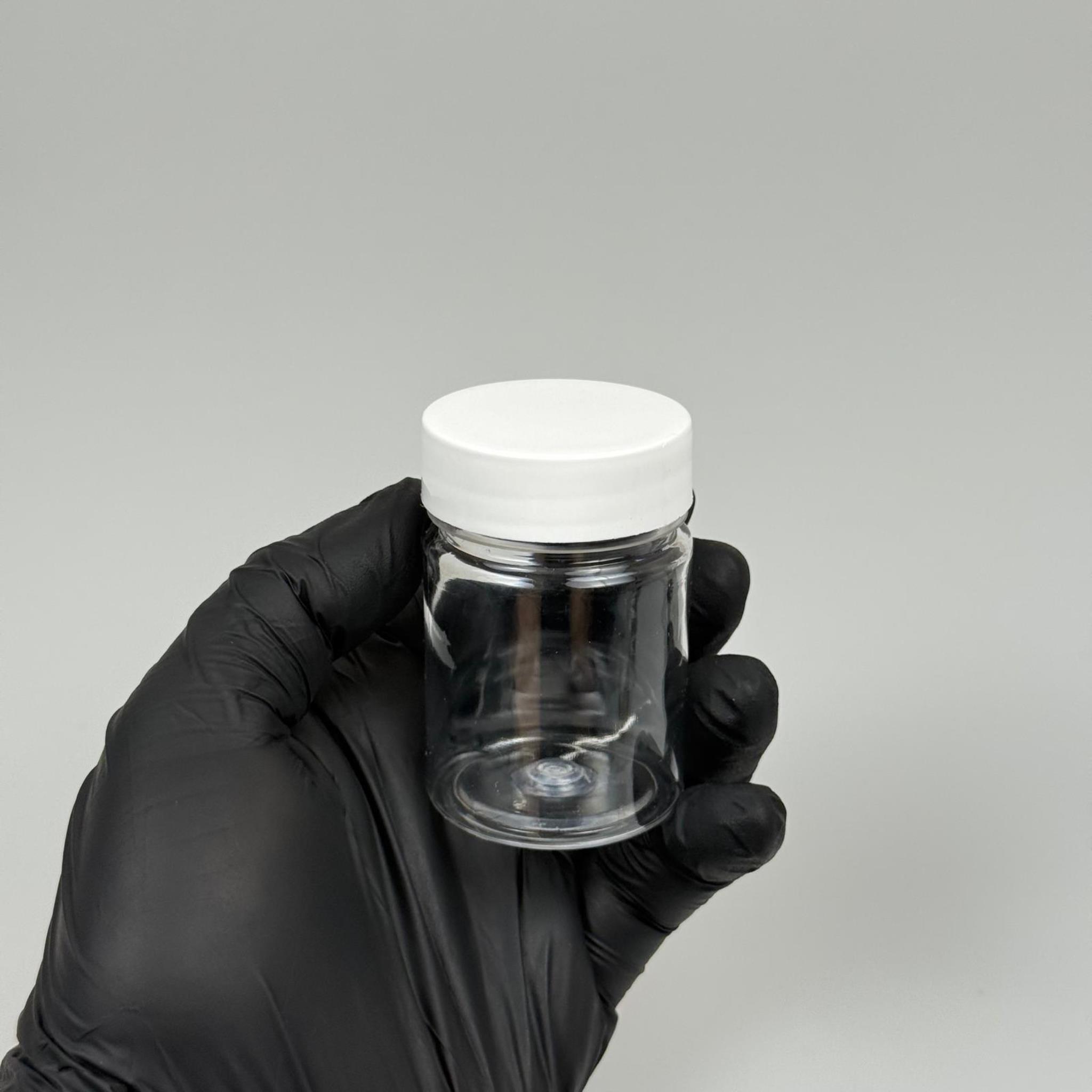 50 CC PET ŞİŞE GENİŞ AĞIZLI  - BEYAZ KAPAKLI  - 50 ML PLASTİK NUMUNE KAVANOZU, MİNİ TABLET KAVANOZU