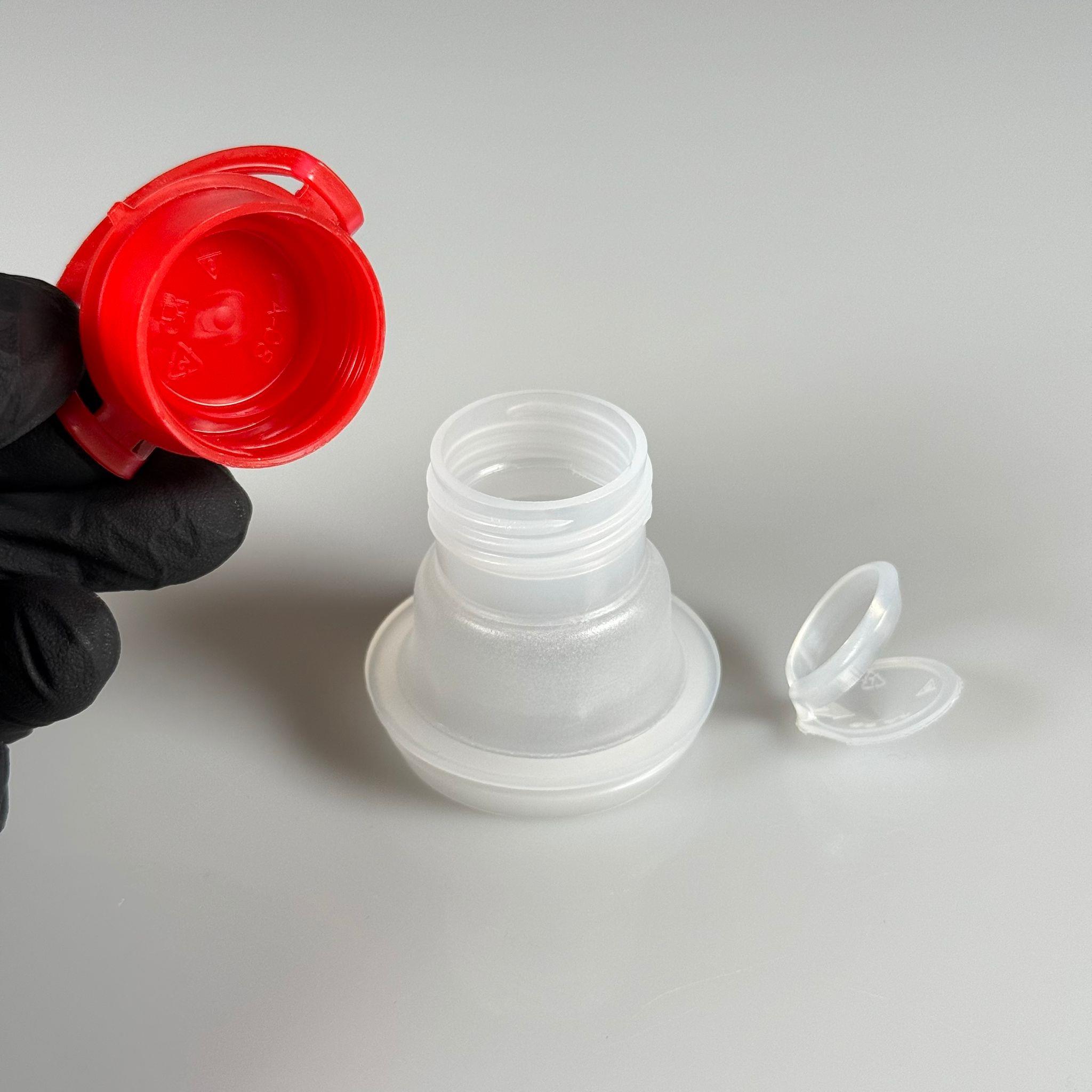 42 MM P2 K NATÜREL KIRMIZI BERİCAP (YAĞ TENEKE İÇİN) - TENEKE İÇİN PLASTİK KAPAK - YEDEK YAĞ TENEKE KAPAĞI - Çakma Metal TENEKE Kapağı