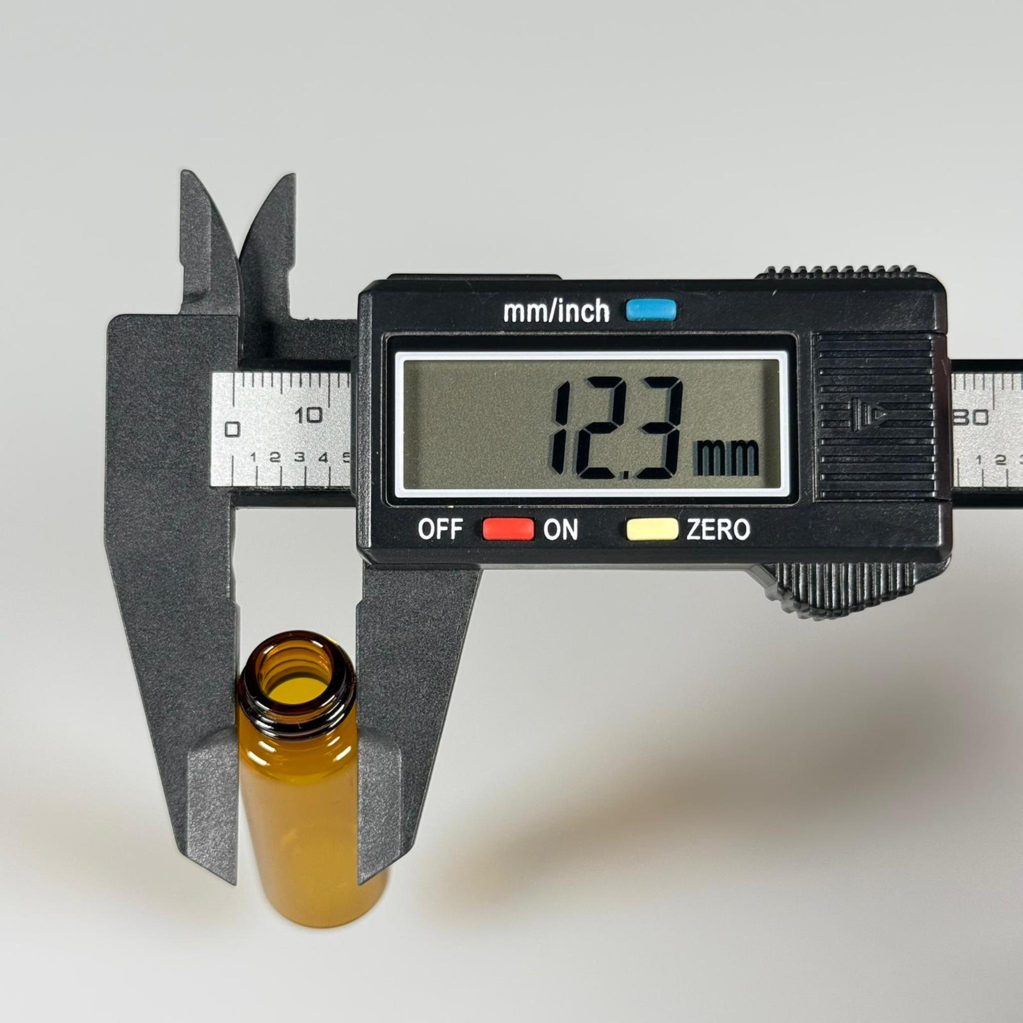 5 CC AMBER CAM ŞİŞE - 14 MM VİDALI AĞIZ - KAPAKSIZ 5 ML CAM ŞİŞE