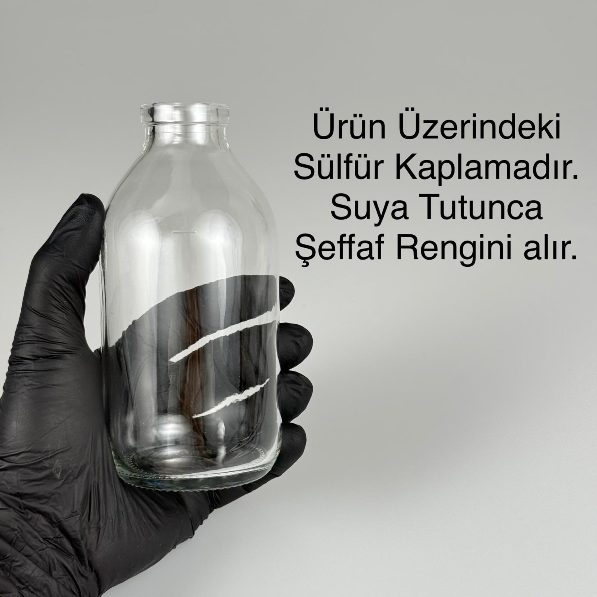 250 CC SERUM ŞİŞE + KAUÇUK BUTİL TAPA (32 AĞIZ) + EMNİYET BANDI (ISI TABANCASI İLE UYGULANIR) - ENJEKTÖR İLE SIVI ÇEKİLEBİLİR