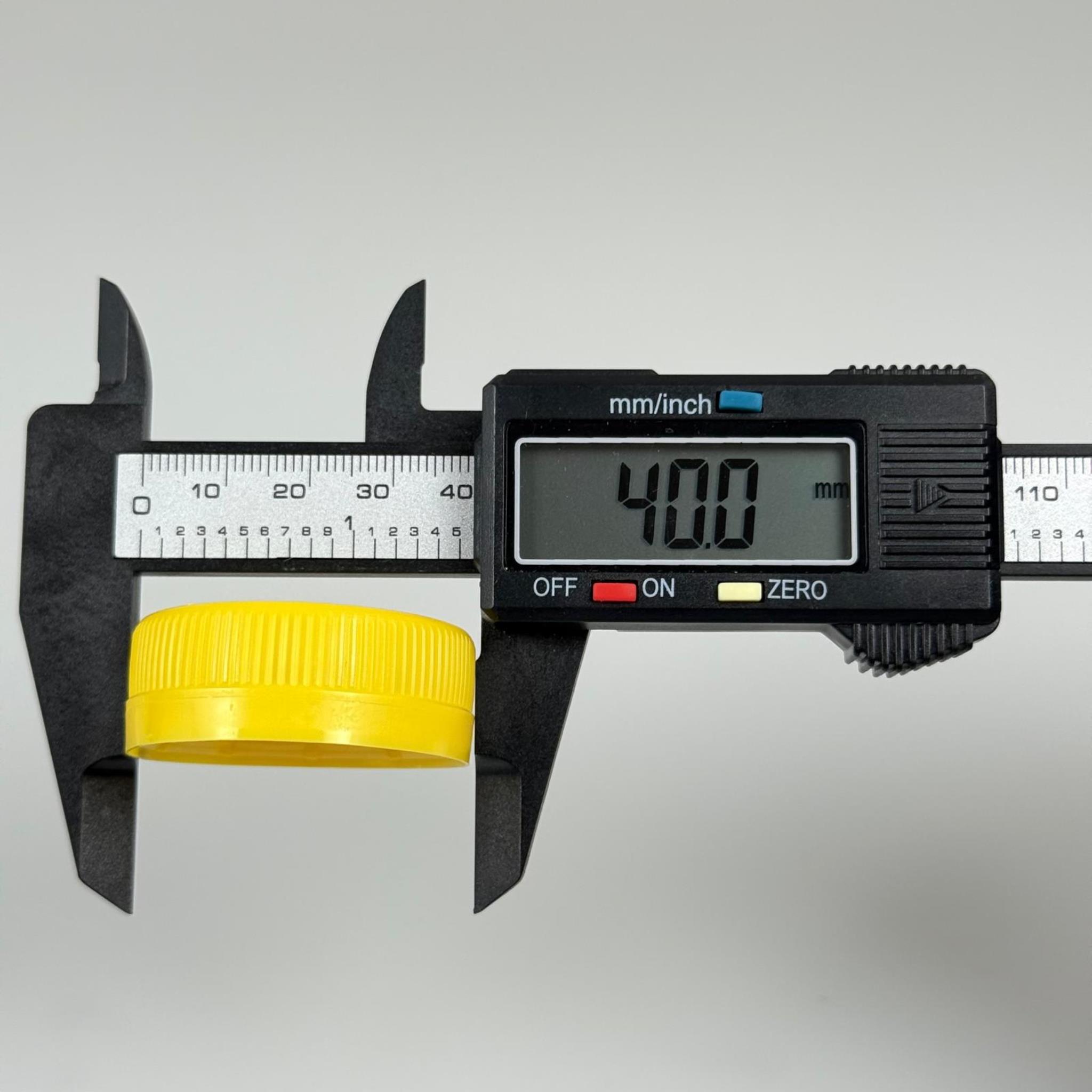 38 MM VİDALI KİLİTLİ PLASTİK KAPAK SARI - SU PETİ KAPAĞI - KİLİTLİ