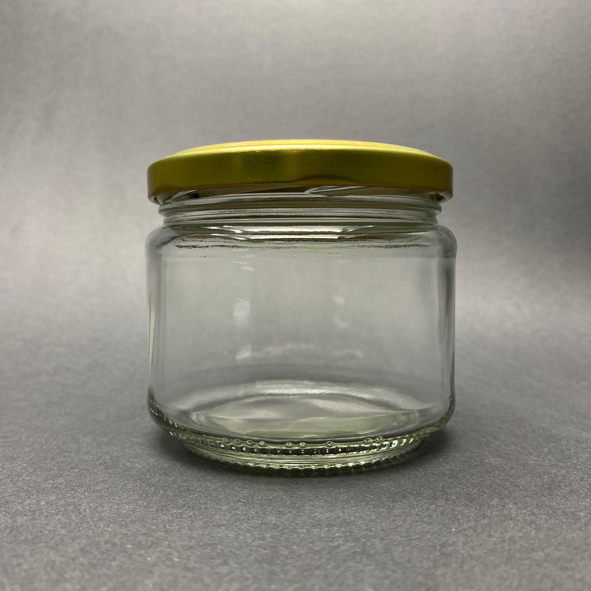 300 CC CAM KAVANOZ (SİLME HACİM 330 ML) - GOLD METAL KAPAKLI - 300 ML CAM KAVANOZ - MAGNOLİA TATLI KAVANOZU - PAŞABAHÇE