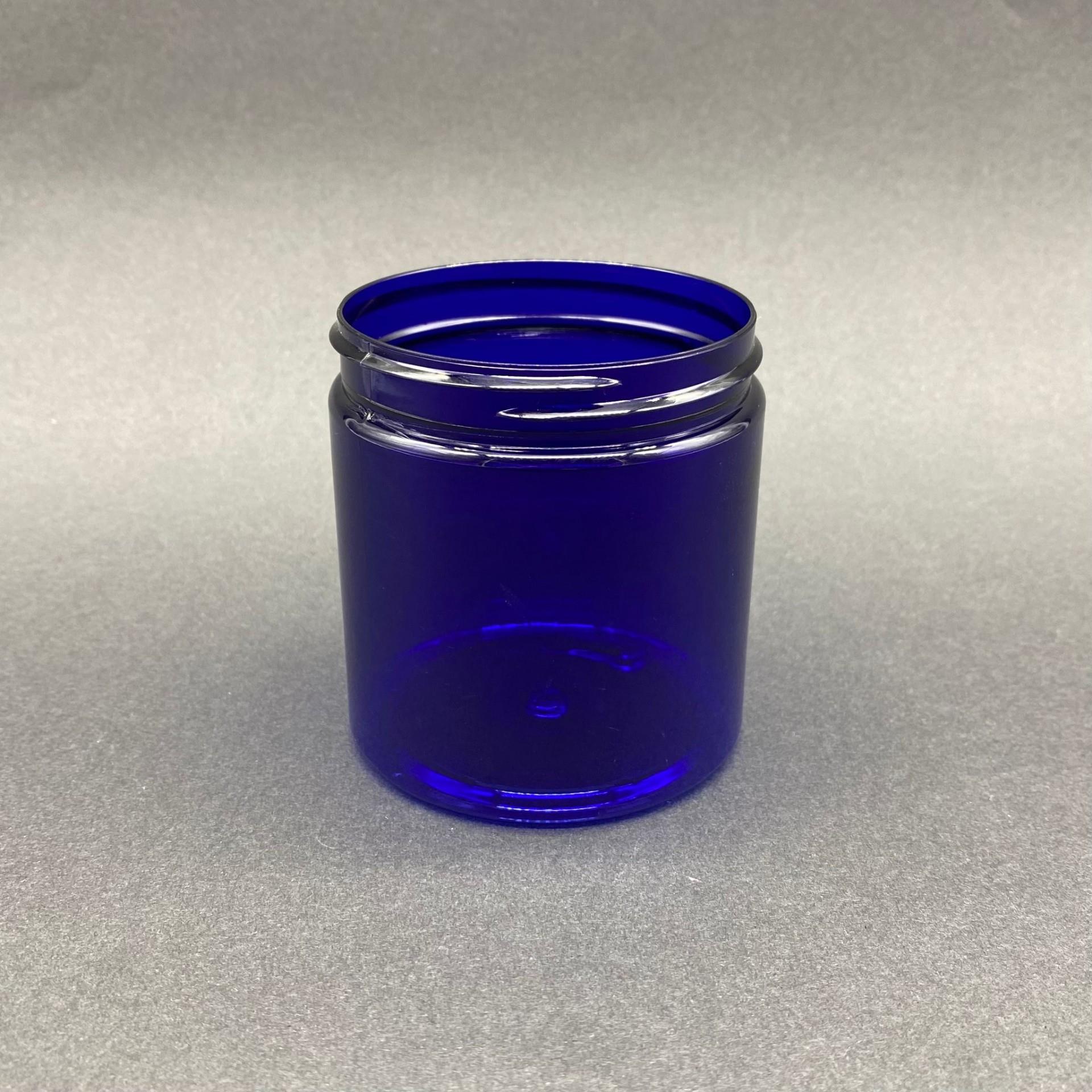 250 CC SERT PLASTİK MAVİ KREM KAVANOZU KAPAKSIZ (70 AĞIZ) - 250 ML PLASTİK KAVANOZ