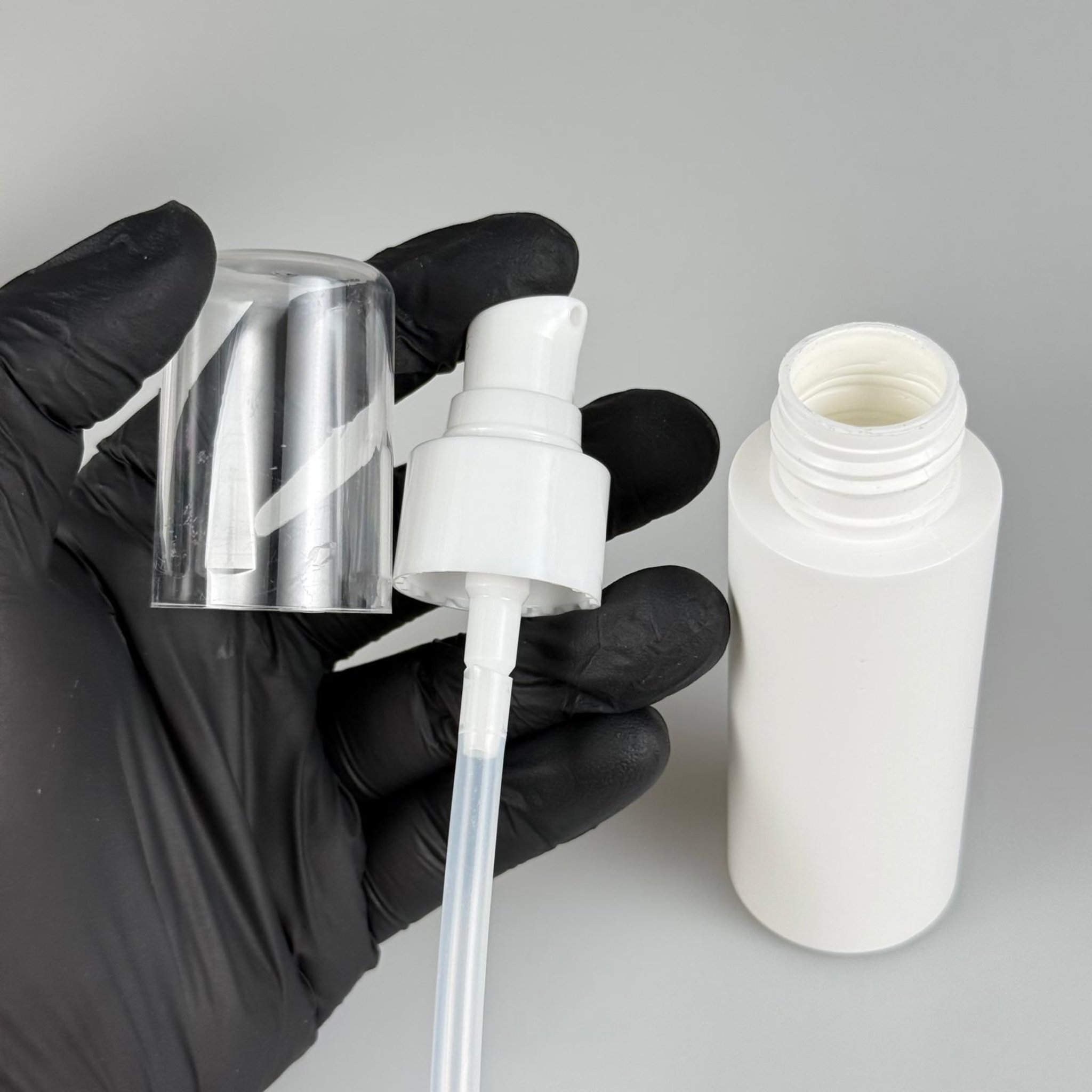 50 CC BEYAZ POLİETİLEN PLASTİK ŞİŞE - BEYAZ LOSYON POMPALI - 50 ML POMPALI PLASTİK ŞİŞE