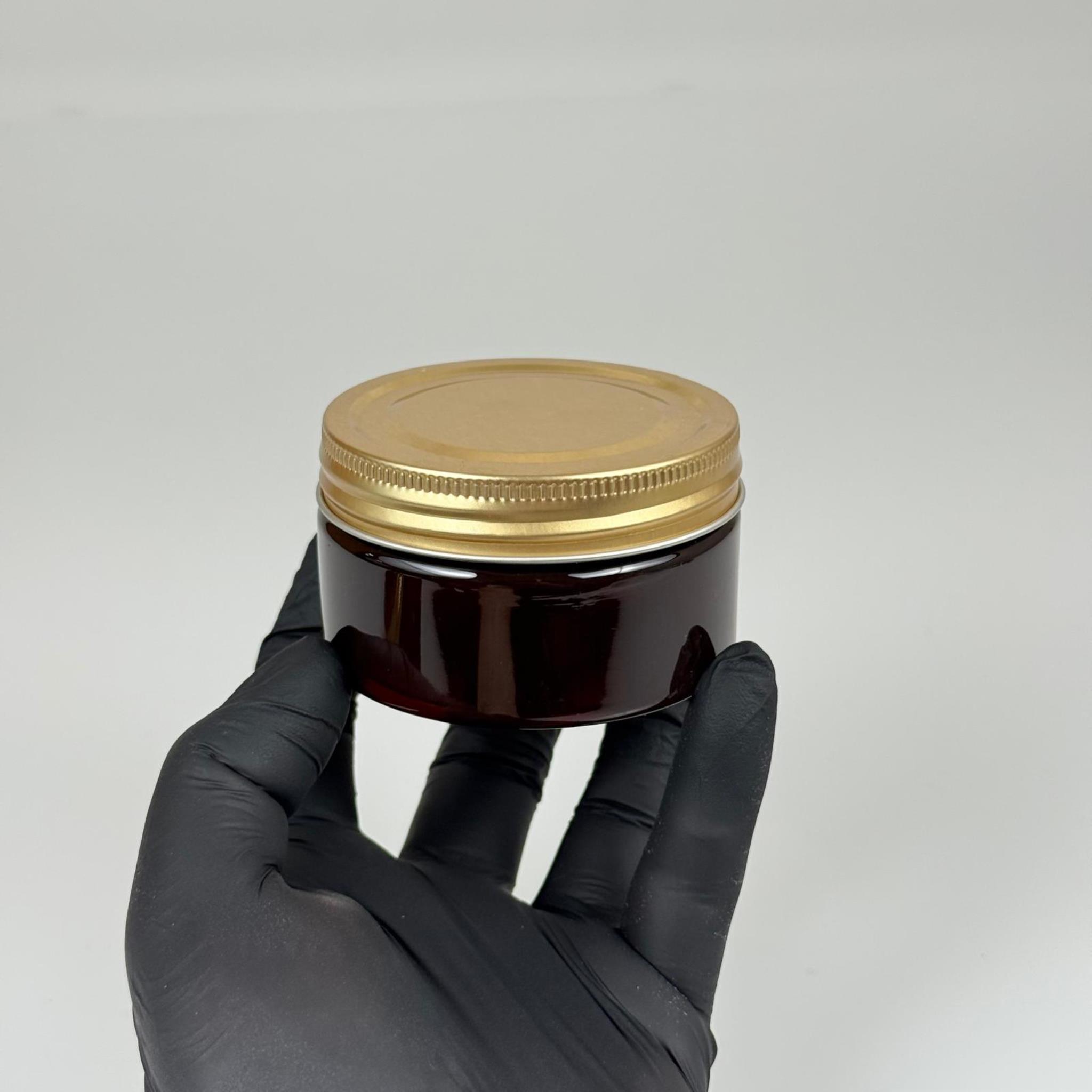 100 ML SERT PET KAVANOZ + GOLD METAL KAPAK + İÇ TIPA - 100 CC KALIN AMBER PLASTİK KAVANOZ GOLD METAL KAPAKLI İÇ TIPALI TAKIM - KREM KAVANOZLARI
