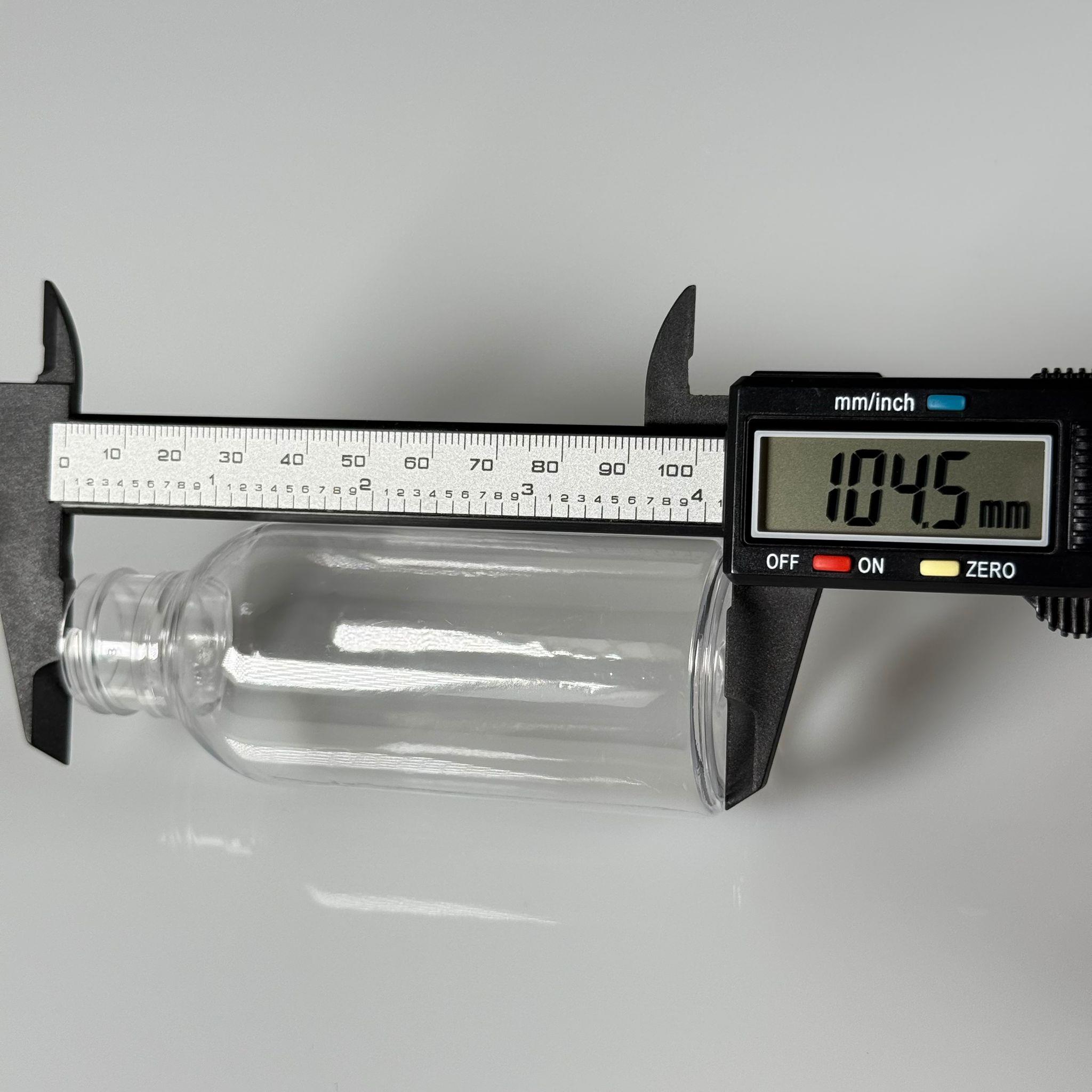 100 CC SİLİNDİR OVAL MODEL ŞEFFAF SERT PET ŞİŞE KAPAKSIZ (24 AĞIZ) - 100 ML KALIN PLASTİK ŞEFFAF ŞİŞE