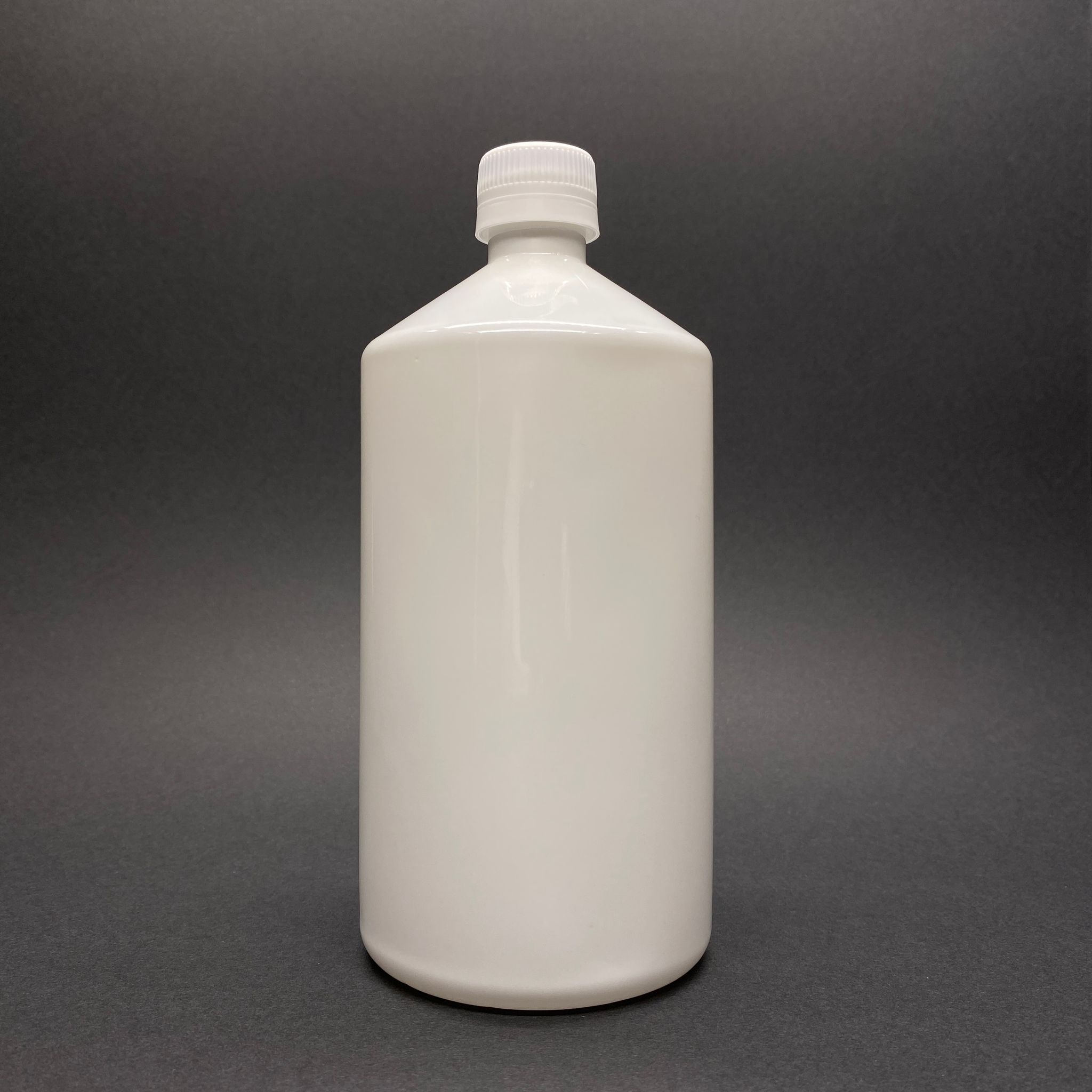 1000 CC BEYAZ SERT PLASTİK ŞİŞE - BEYAZ KİLİTLİ KAPAKLI - 1 LİTRE BEYAZ PET ŞİŞE - KALIN (45 GR)
